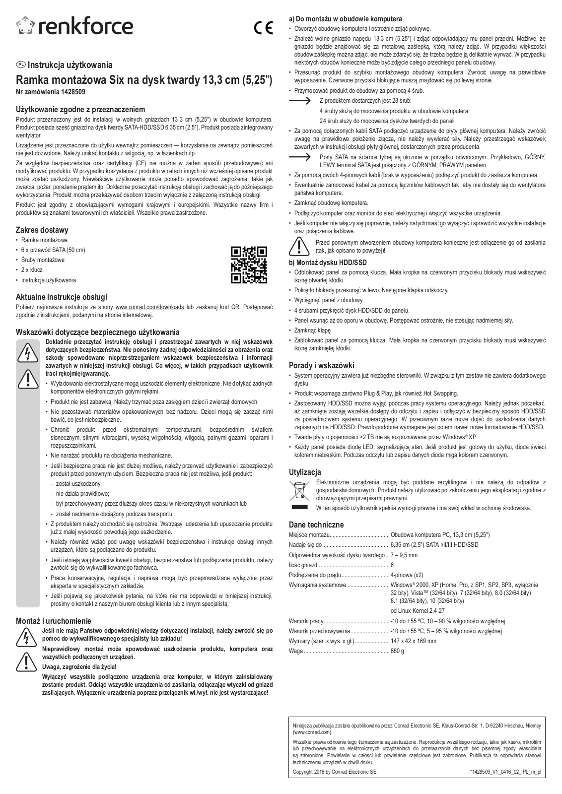 Renkforce 1428509 Operating Instructions