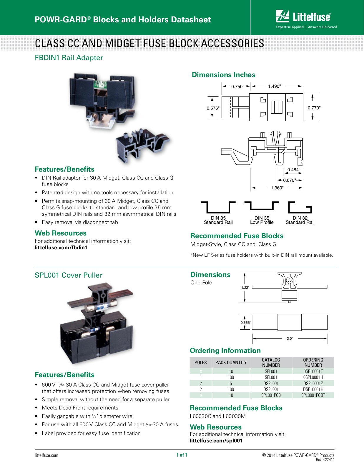 Littelfuse SPL001 User Manual