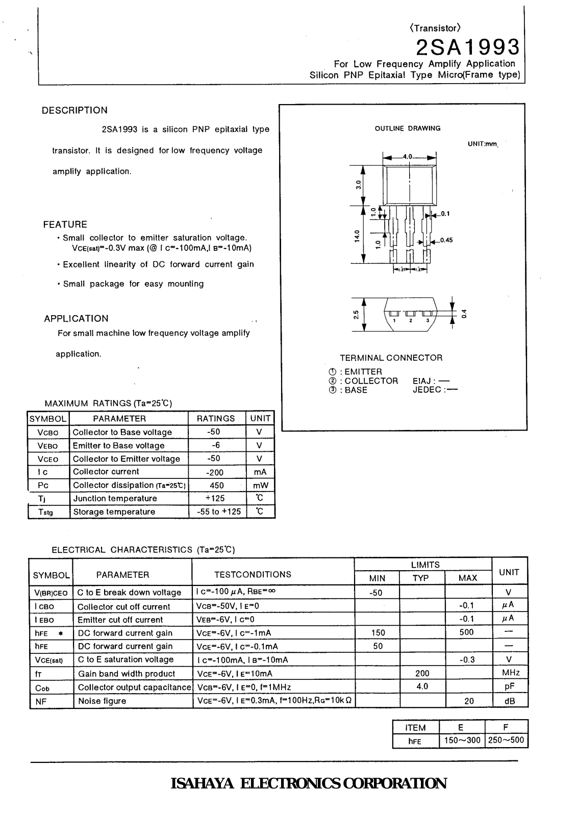 Datasheet 2sa1993 Datasheet - ManualMachine.com