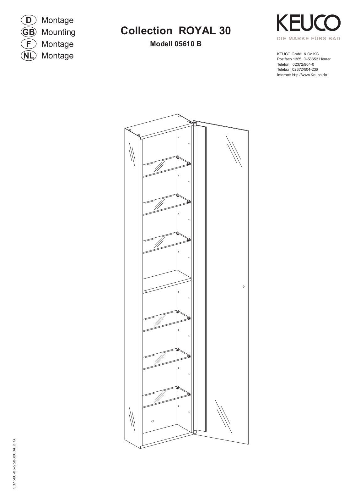 Keuco 05610B Assembly Manual