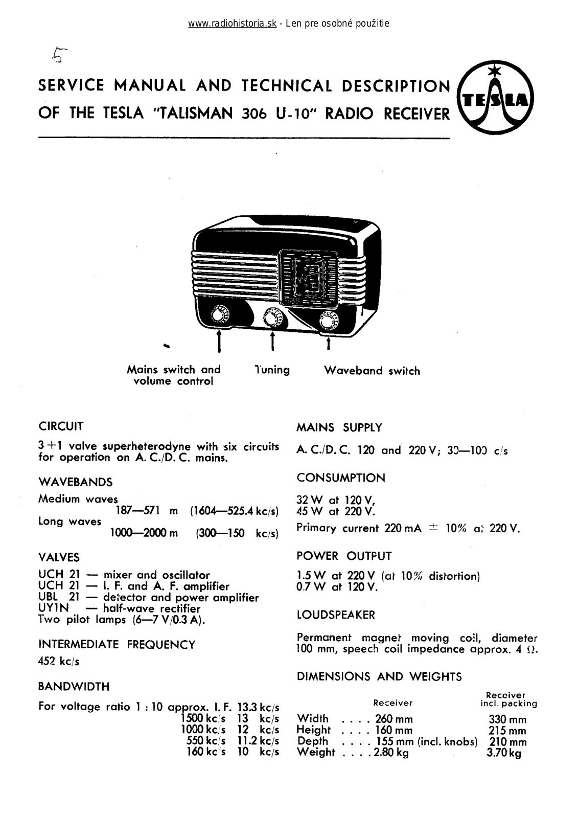 Tesla Eng306U10 User Manual