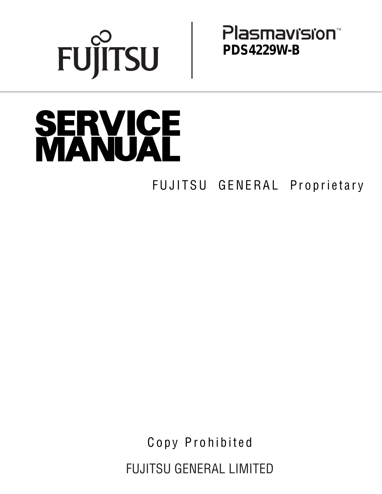 FUJITSU PDS4229W-B Service Manual