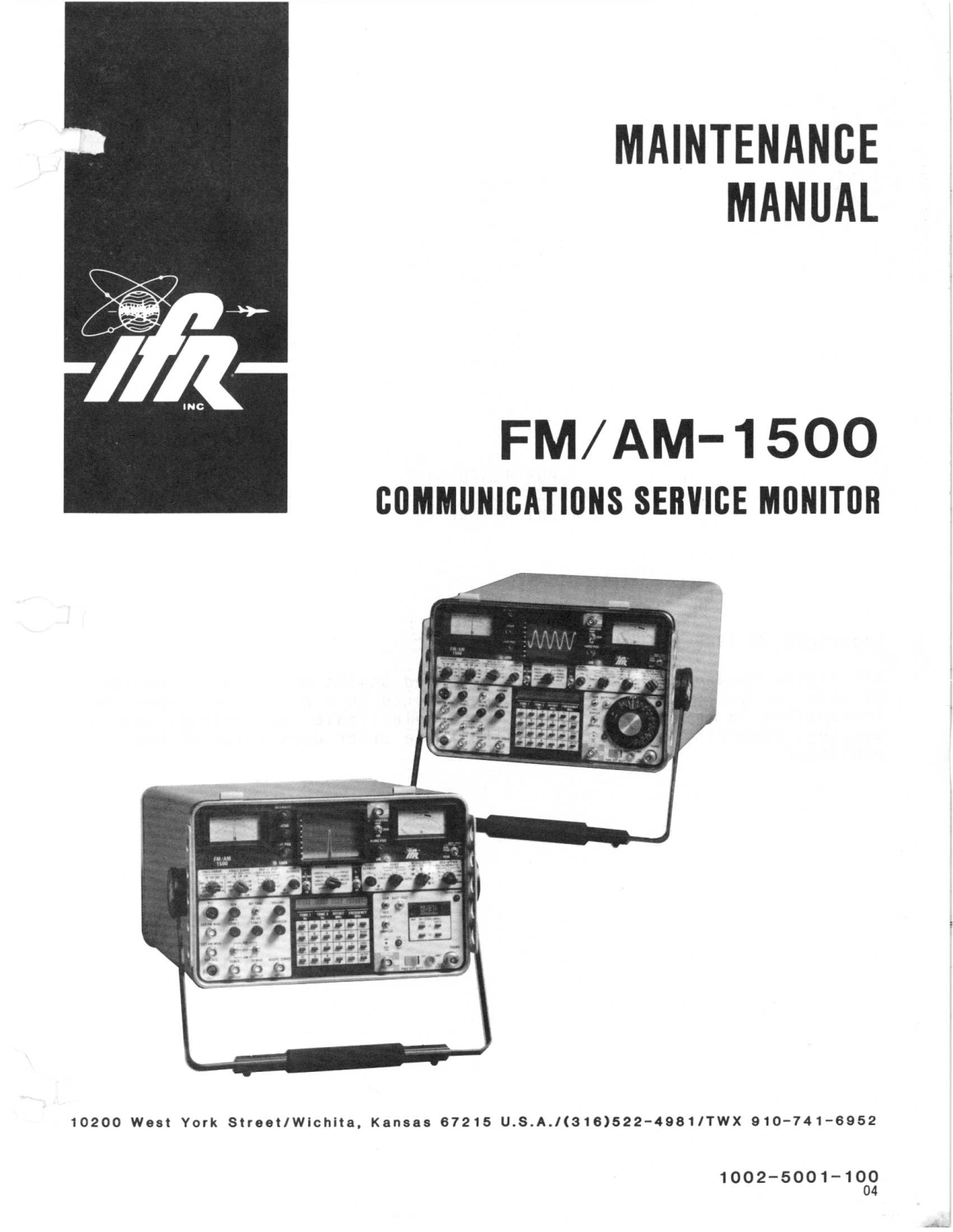 IFR FM-1500, AM-1500 Service Manual