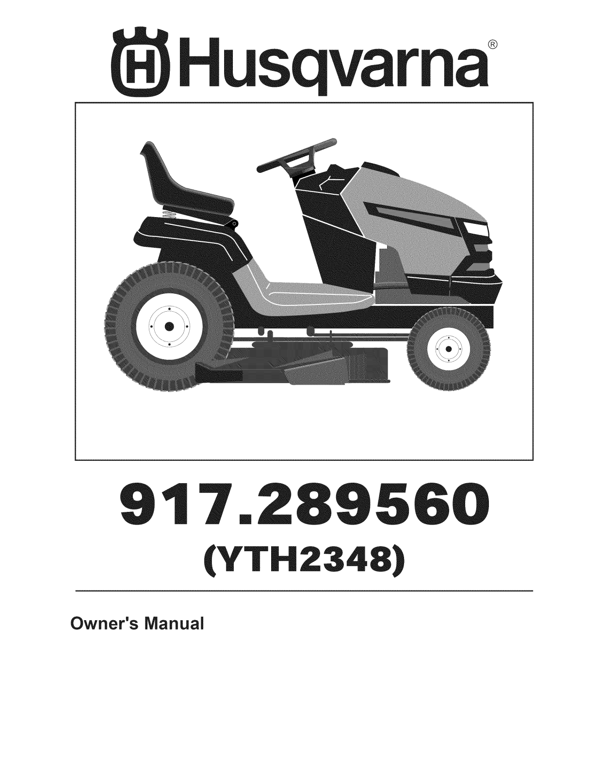 Husqvarna YTH2348-917289560, 917289560 Owner’s Manual