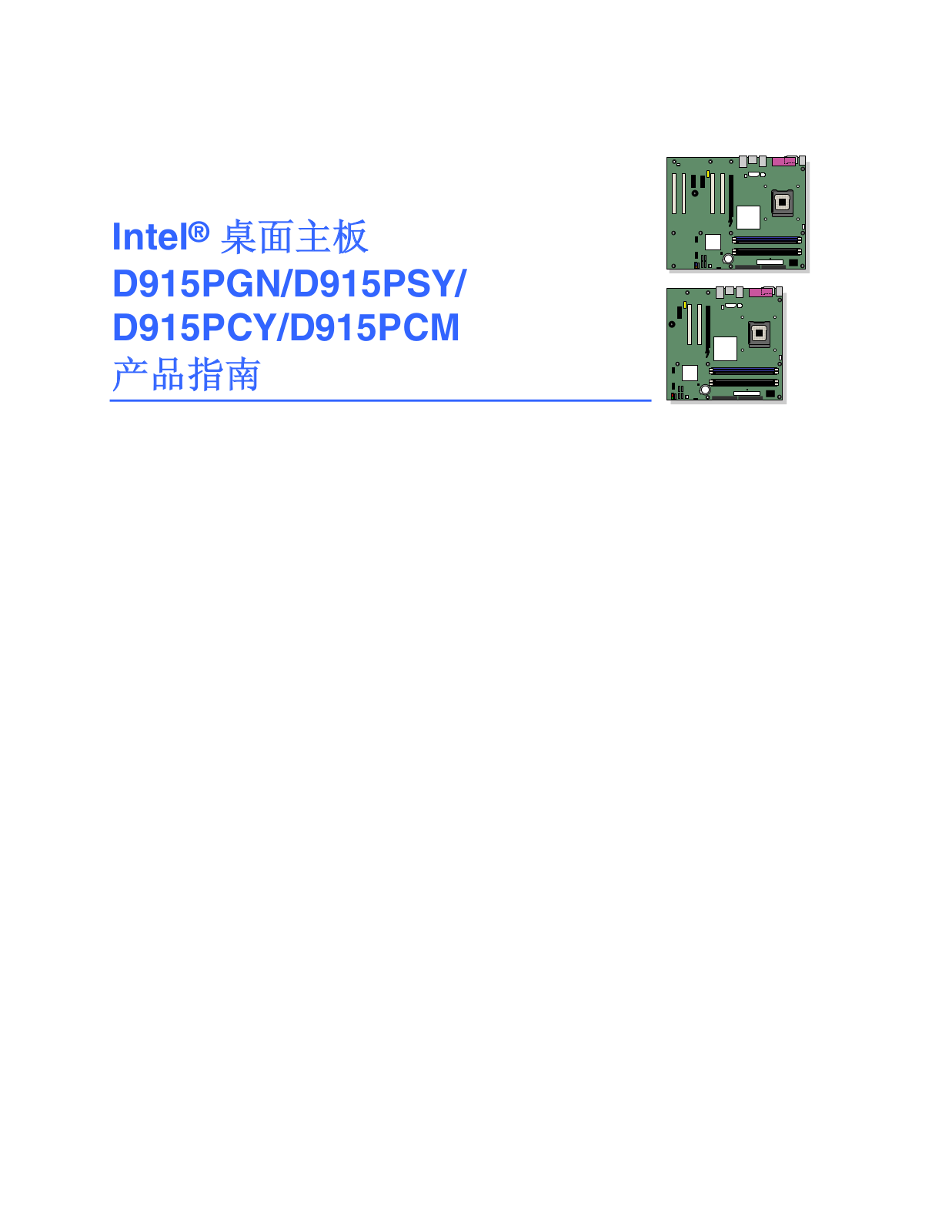 Intel D915PSY, D915PCM, D915PGN, D915PCY User Manual