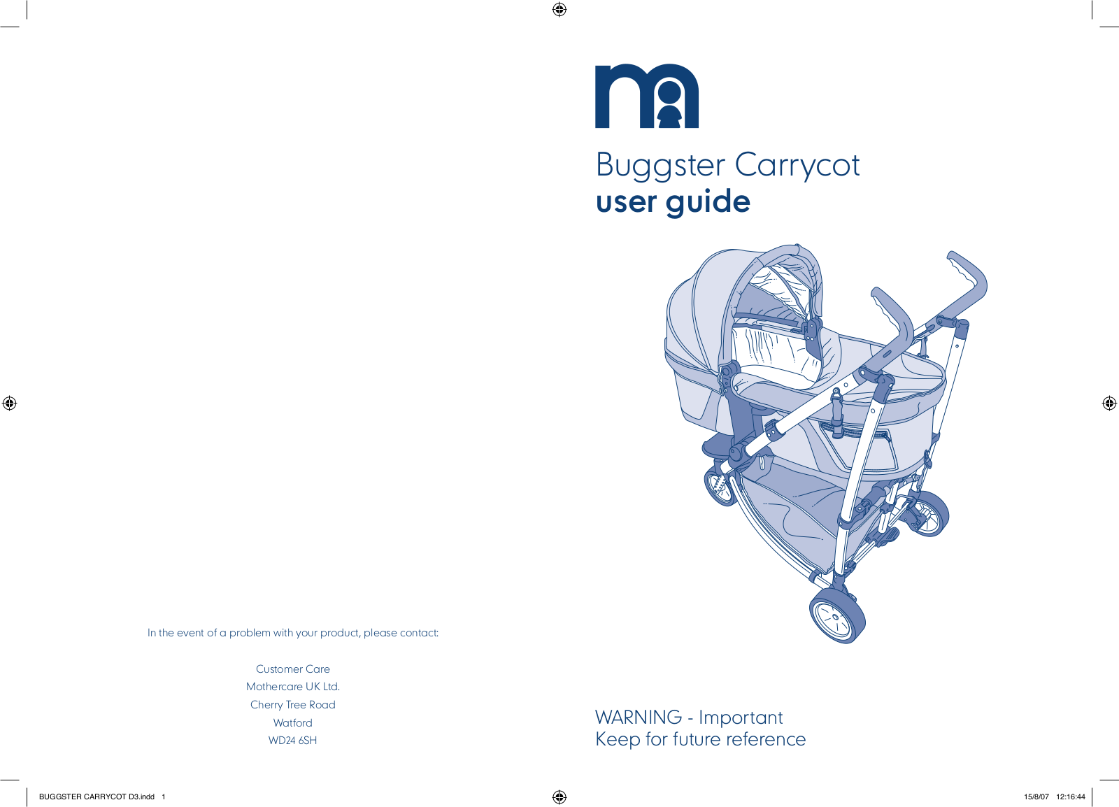 mothercare Buggster Carrycot User Manual