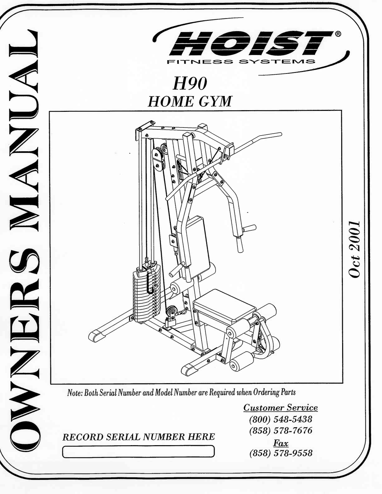 Hoist Fitness H90 User Manual