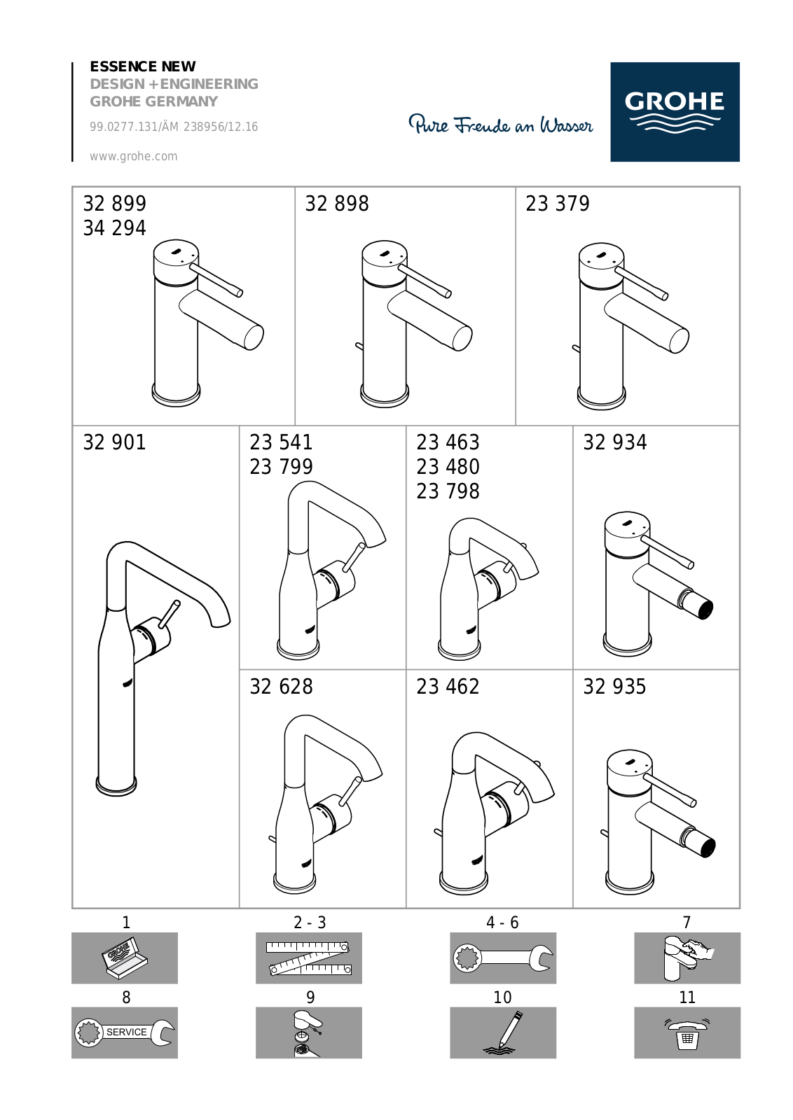 Grohe 23462001 operation manual