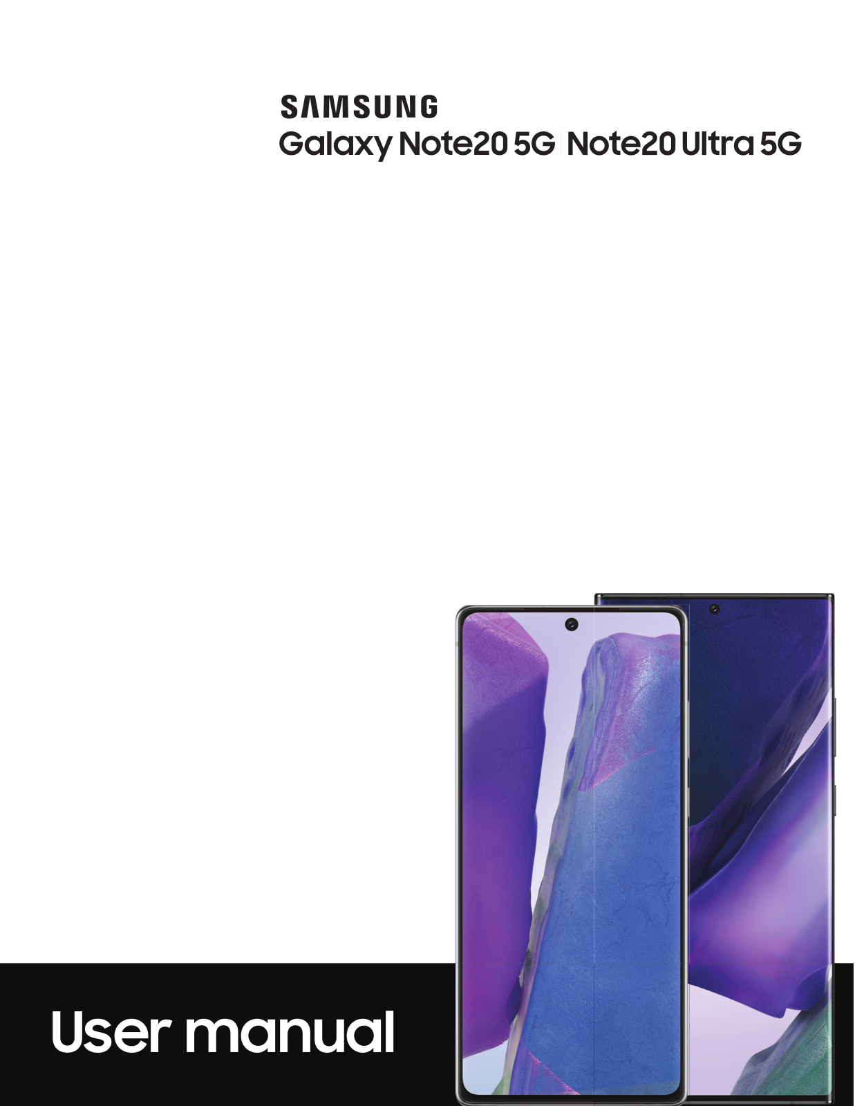 Samsung Galaxy Note20 5G, Note20 Ultra 5G User Manual