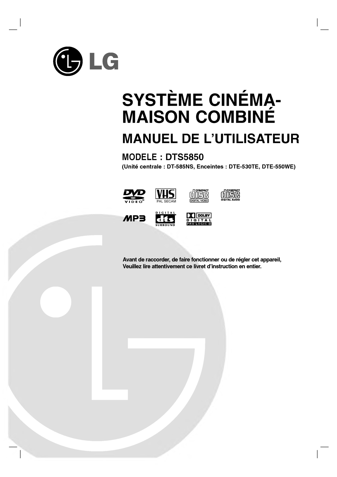 LG DT-585NS User Manual