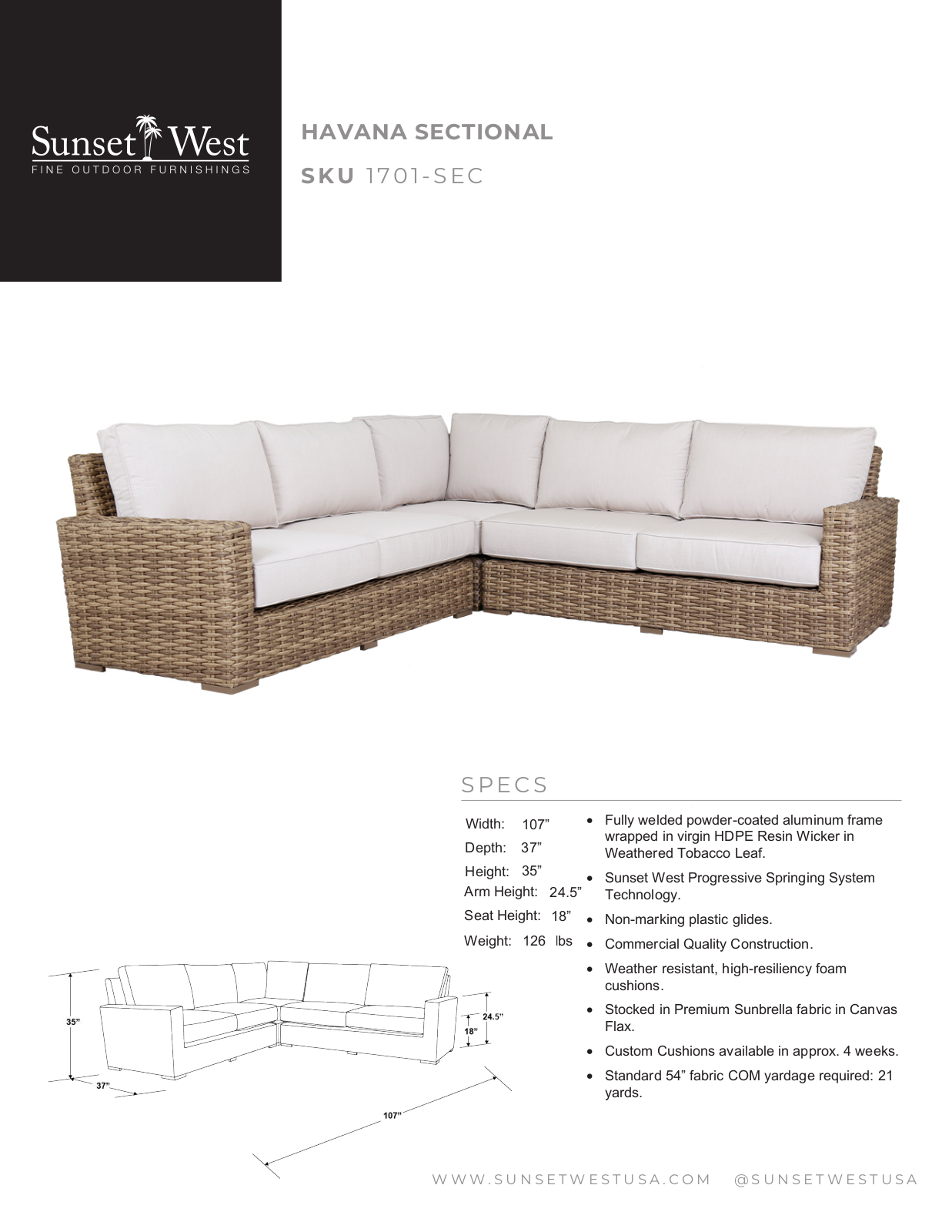 Sunset West XSW10059 Specifications - ManualMachine.com
