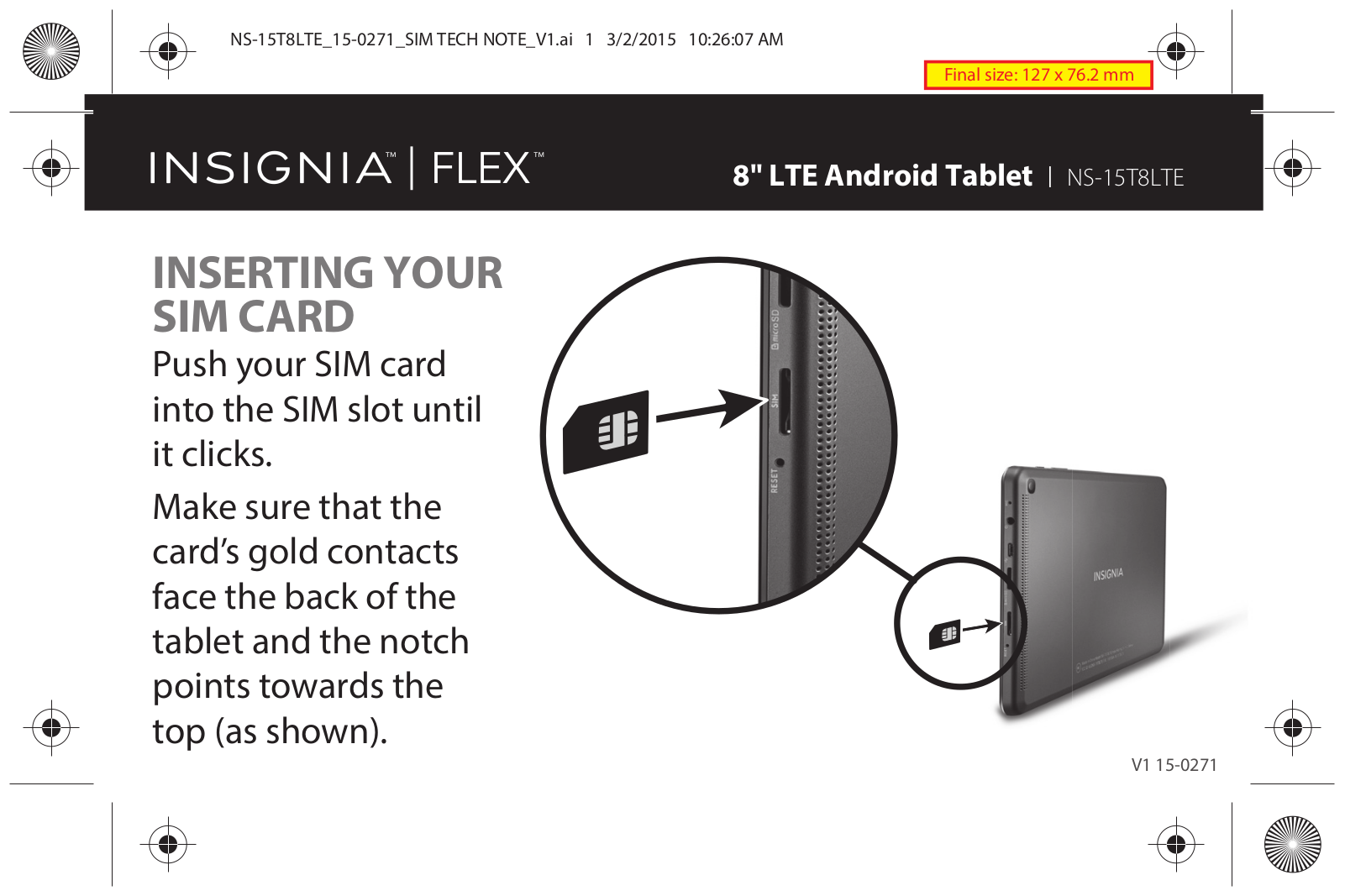 Insignia NS-15T8LTE, NS-15-0271 User Manual