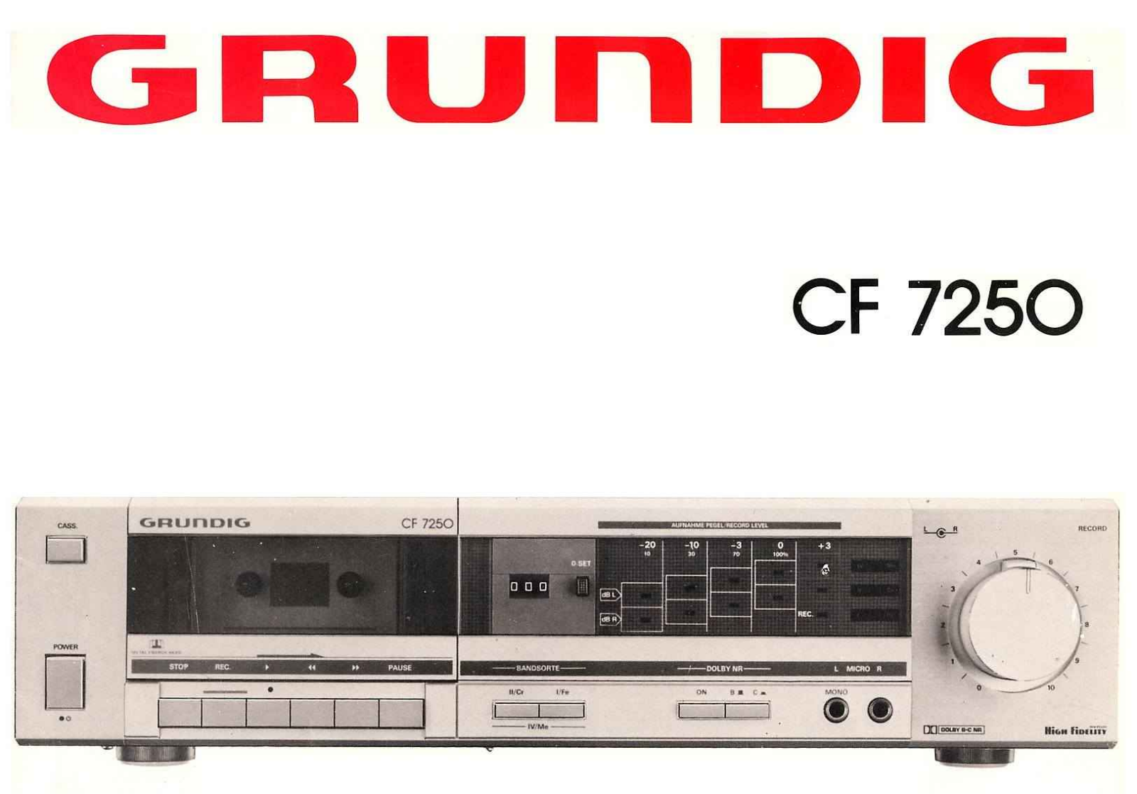 Grundig CF-7250 Owners Manual