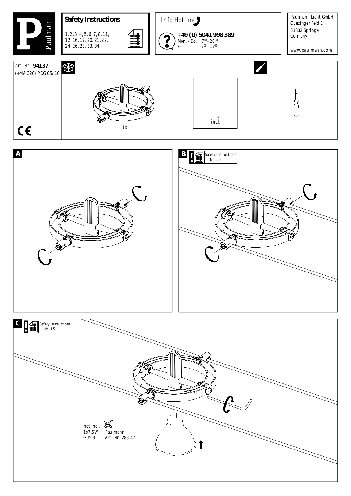 Paulmann 941.37 User Manual - ManualMachine.com