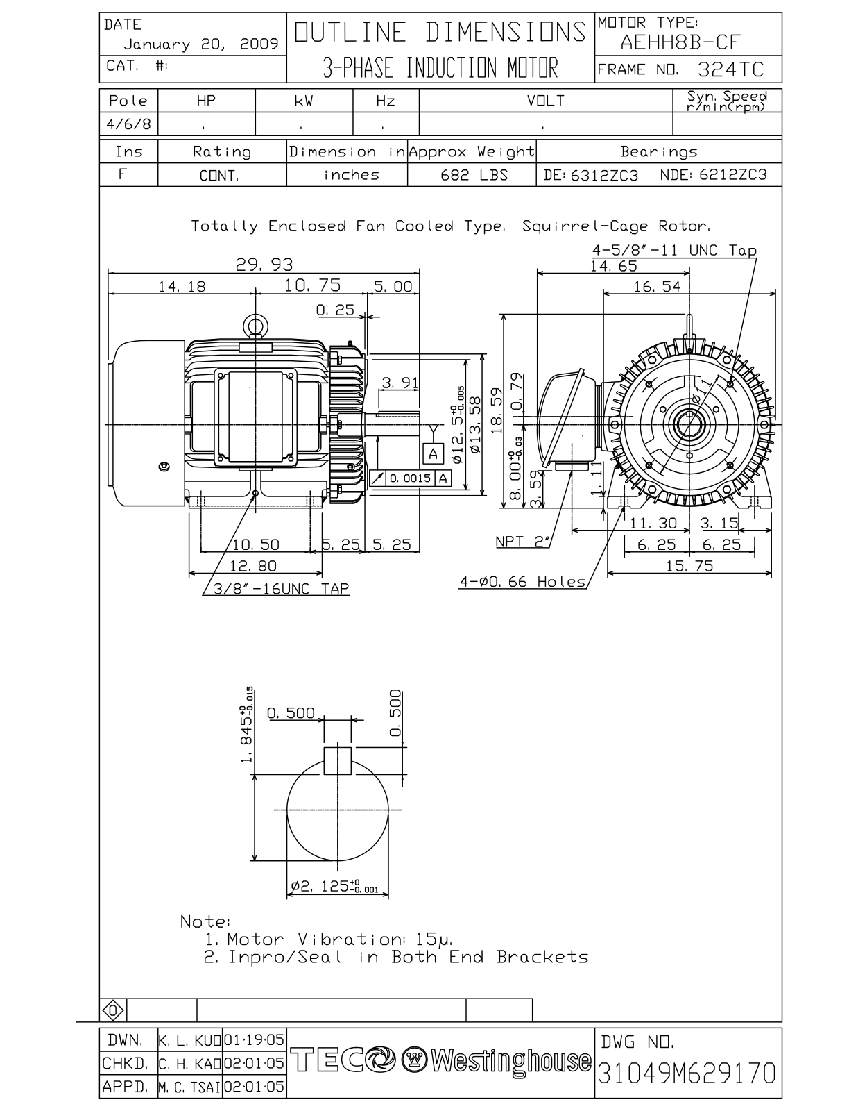 Datasheet HB0256C Reference Drawing (Teco) - ManualMachine.com