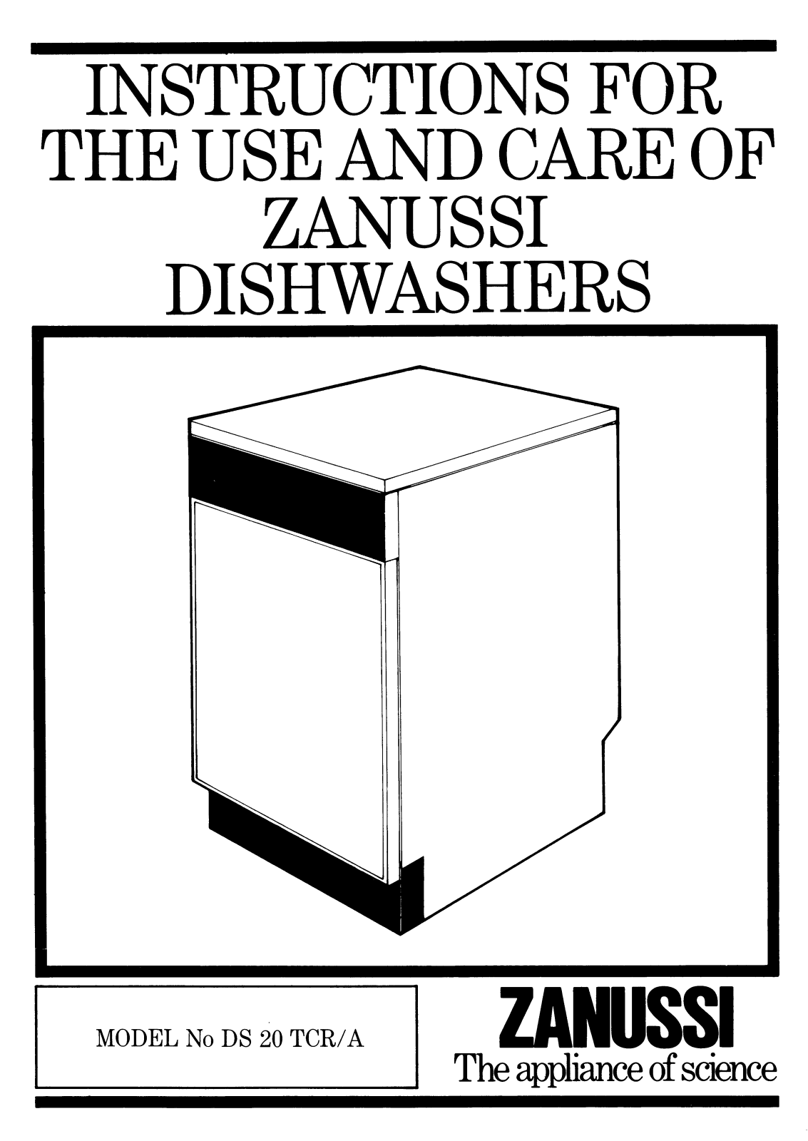 Zanussi DS 20 TCR-A User Manual