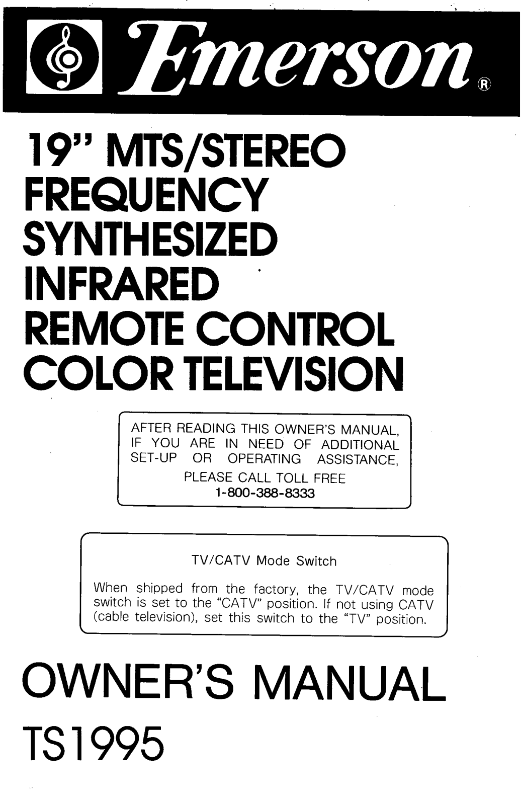 EMERSON ts1995 User Manual