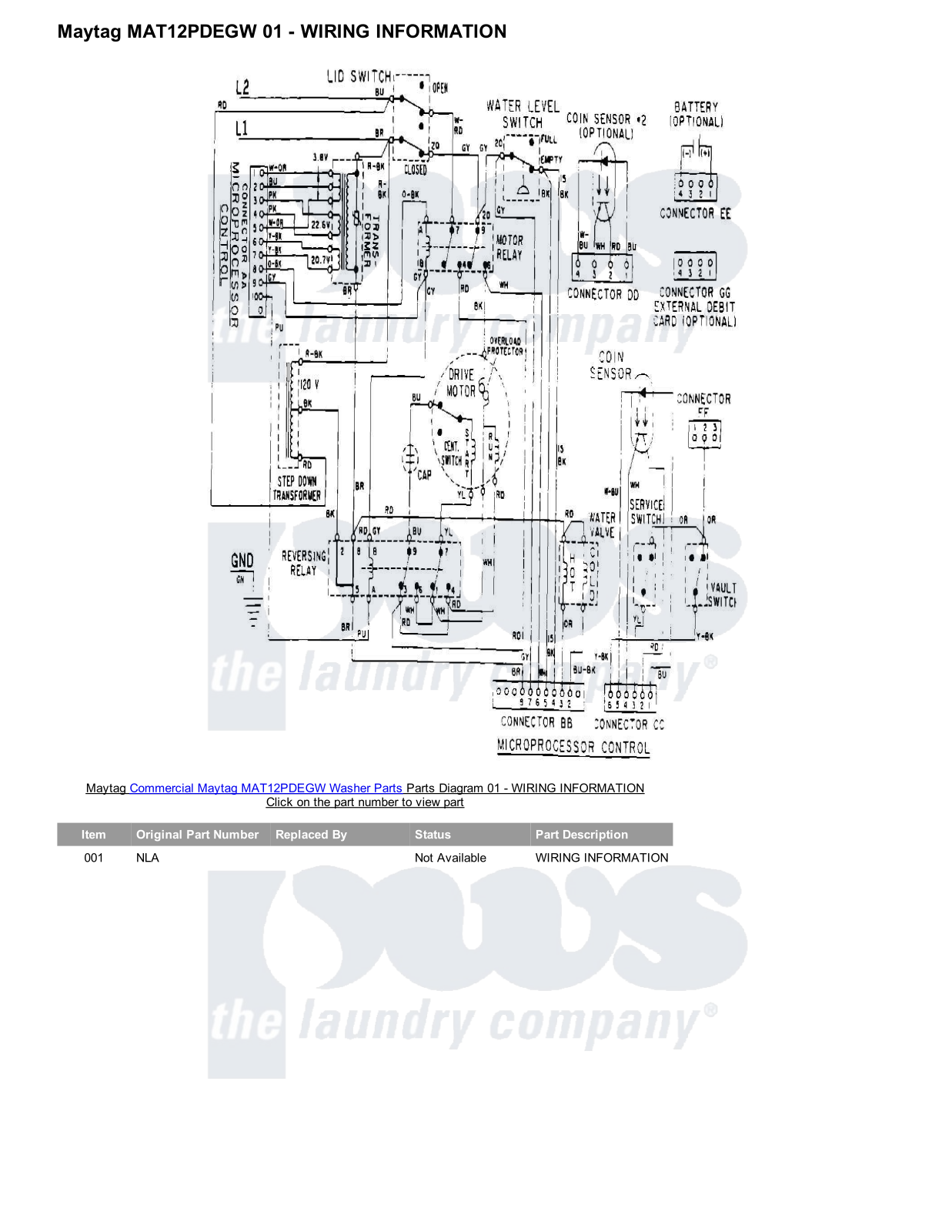 Maytag MAT12PDEGW Parts Diagram