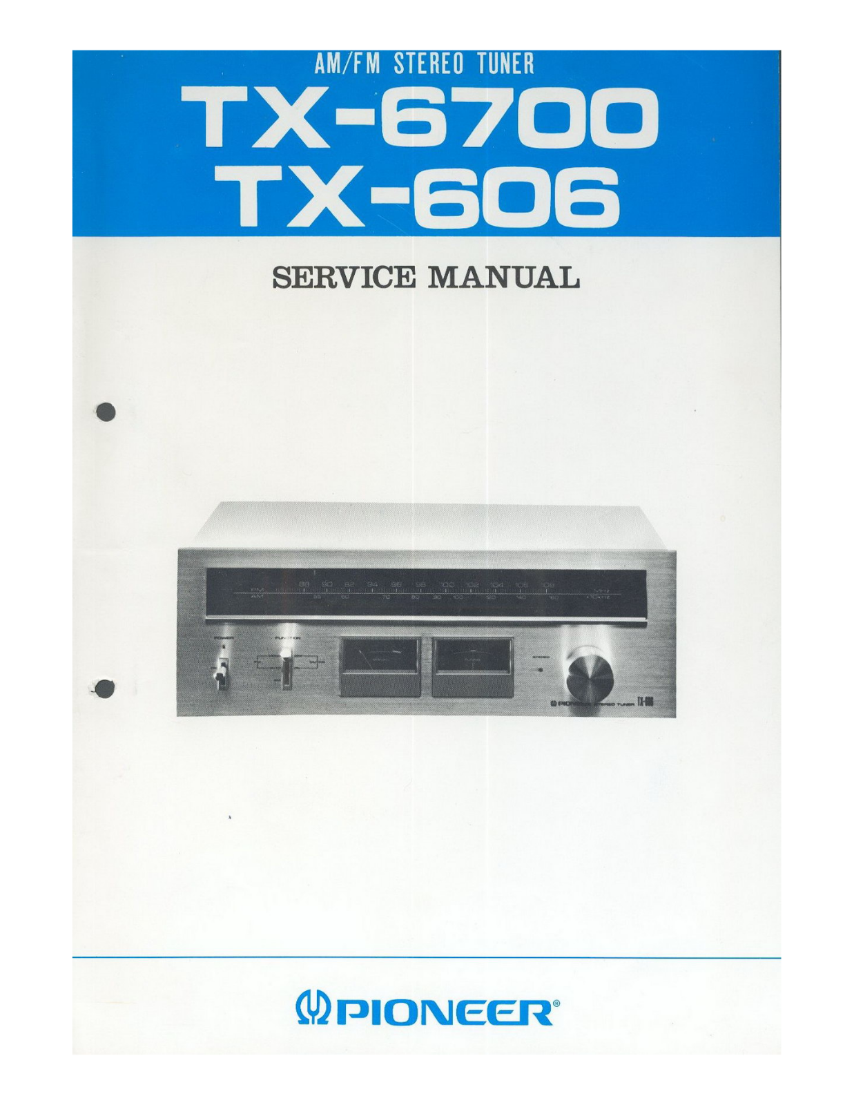 Pioneer TX-606, TX-6700 Service manual