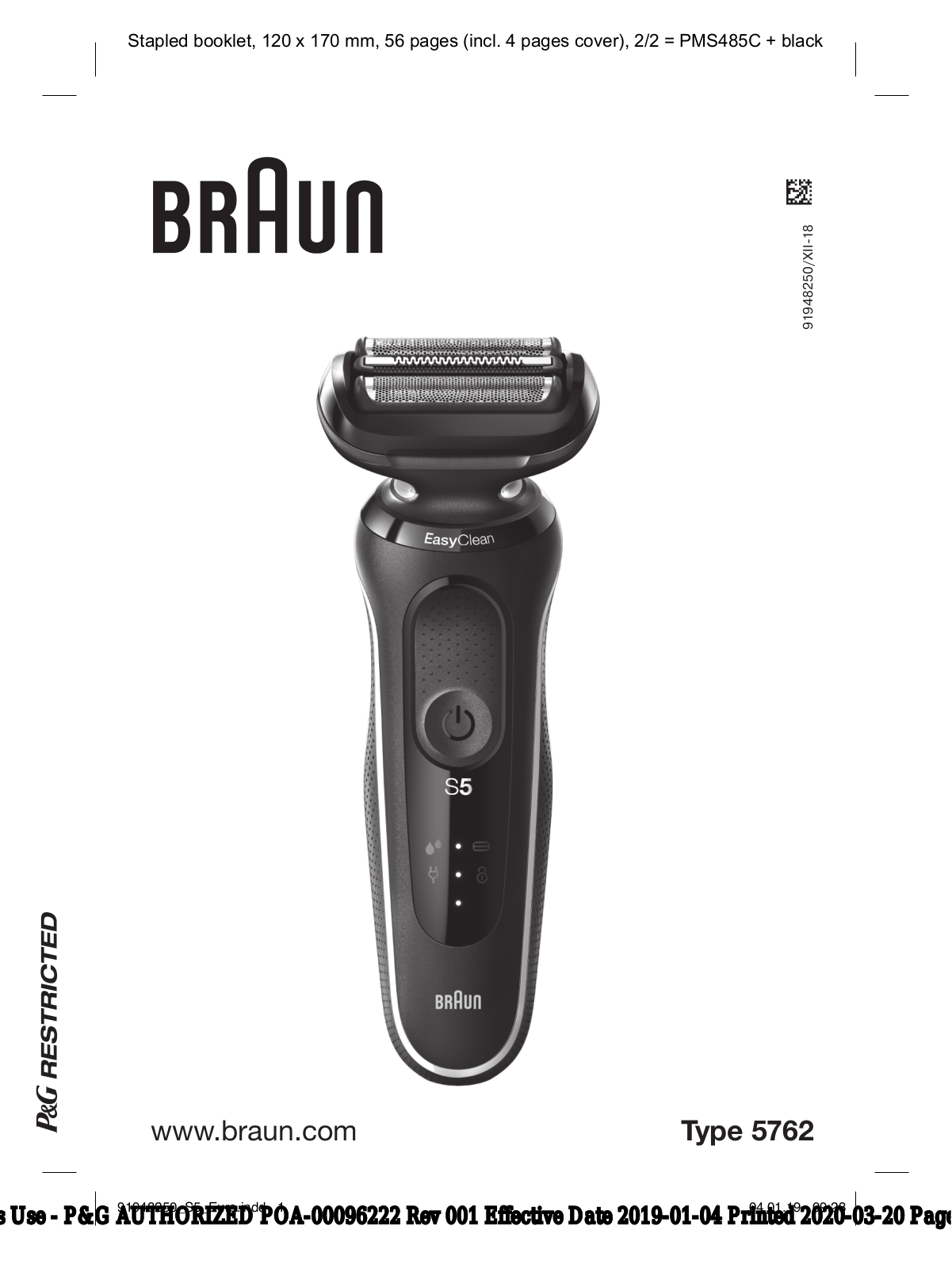 Braun 5762 User Manual