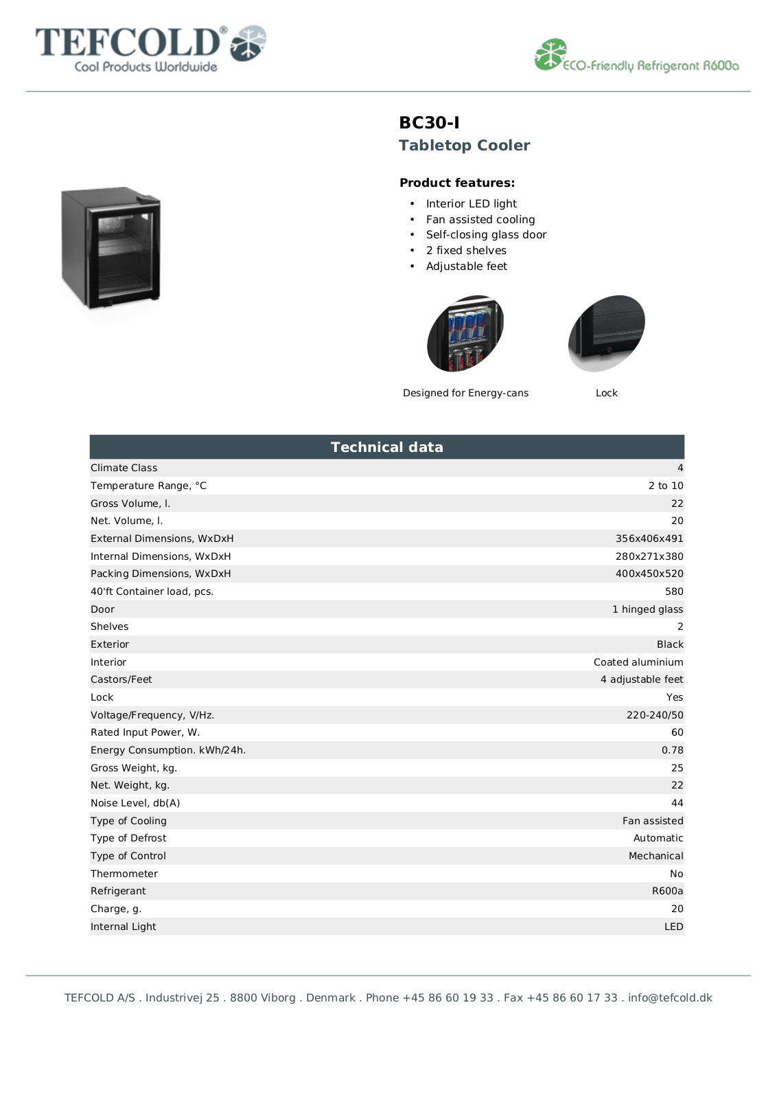 TEFCOLD BC30-I Datasheet