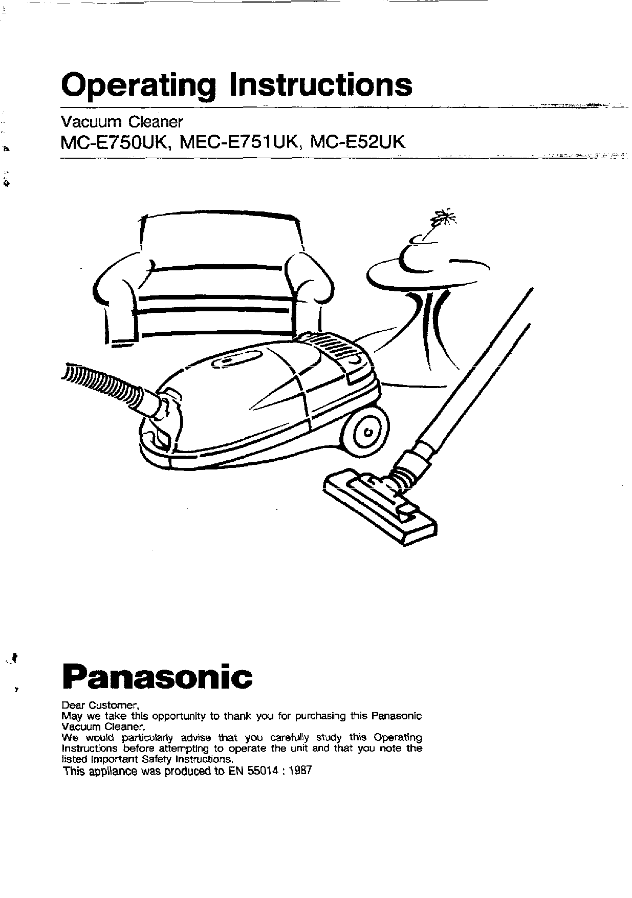 Panasonic MC-E754, MC-E751UK, MC-E753 User Manual