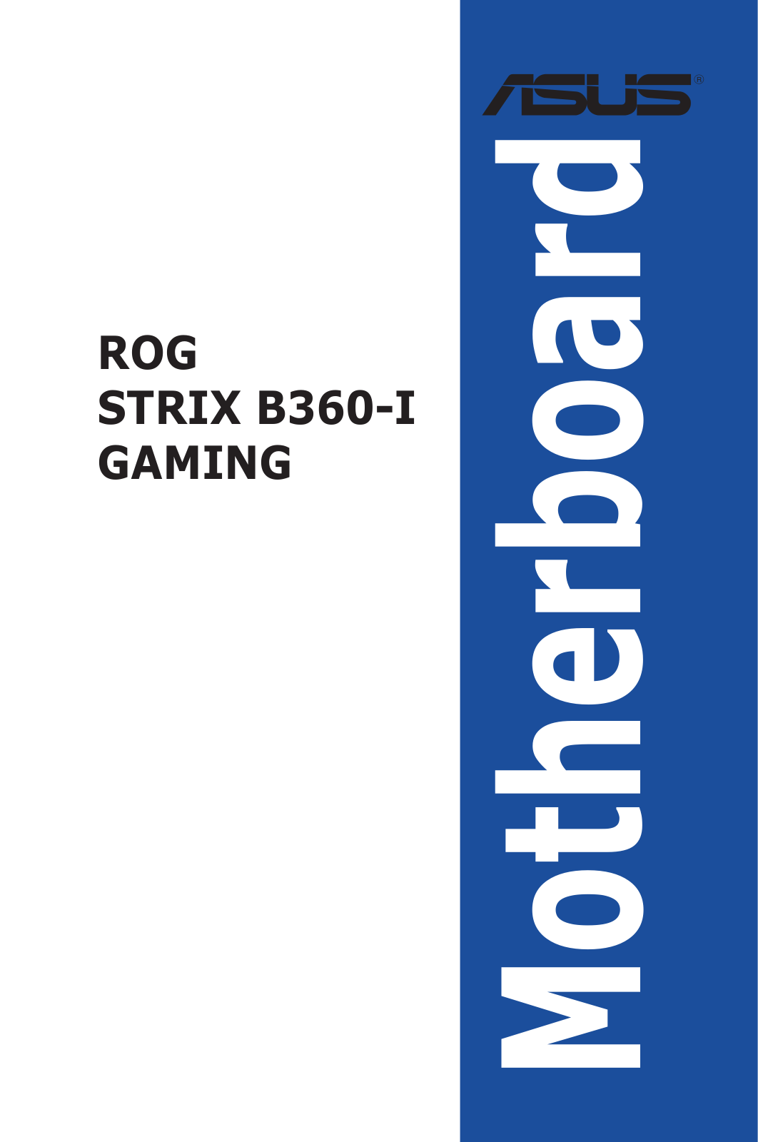 ASUS ROG Strix B360-I Gaming User manual