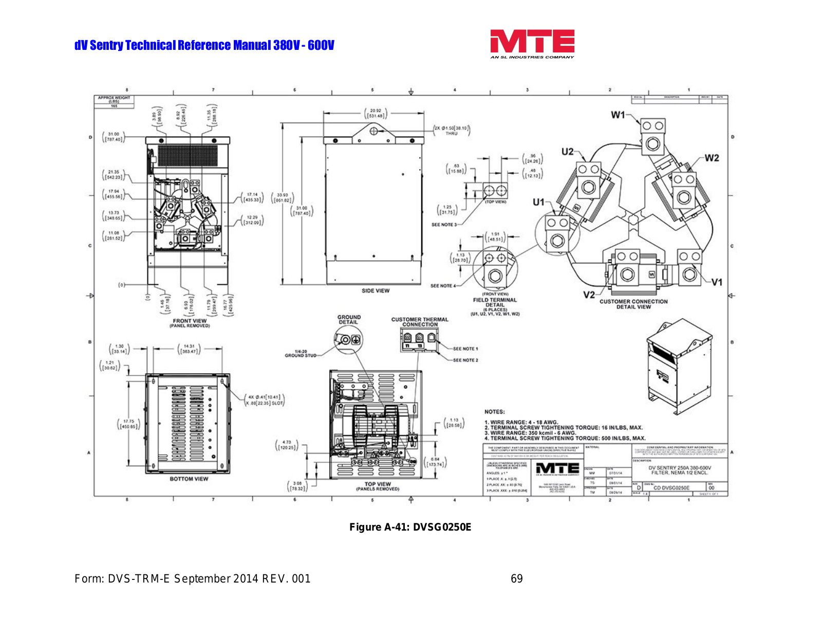 MTE DVSG0250E Technical Reference Manual