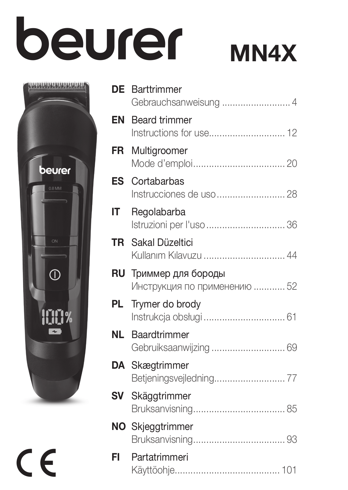 BEURER MN4X User guide - ManualMachine.com