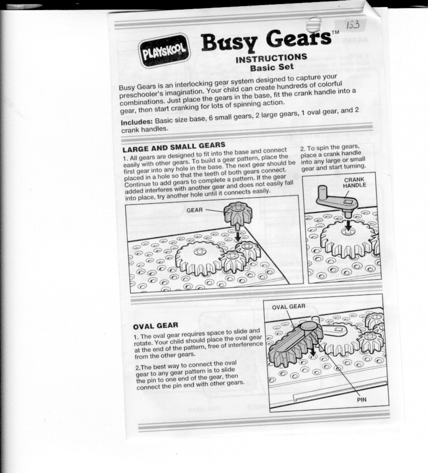 HASBRO Busy Gears-Basic Set User Manual