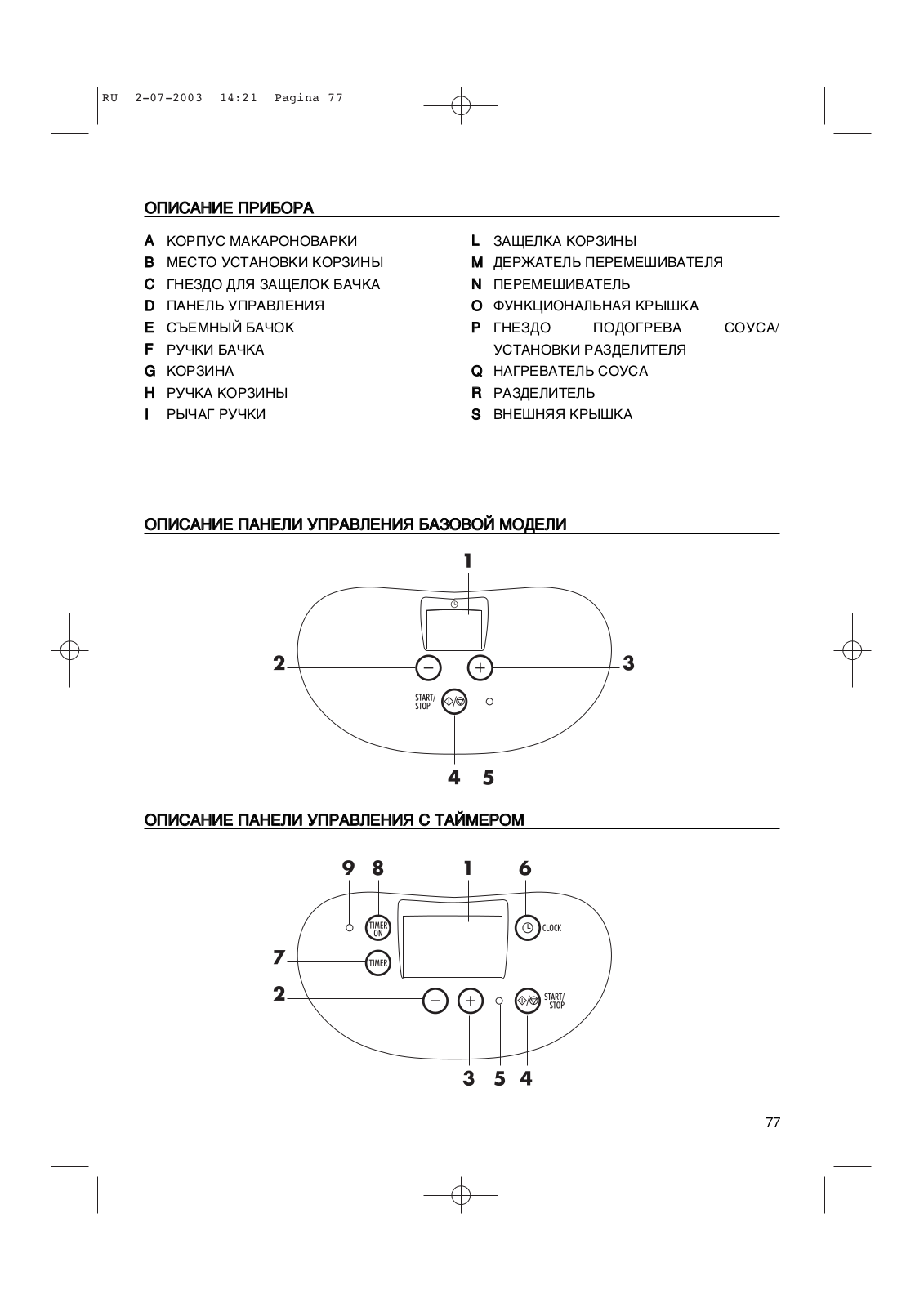 Delonghi PMC 100, PMC 110 Instructions Manual