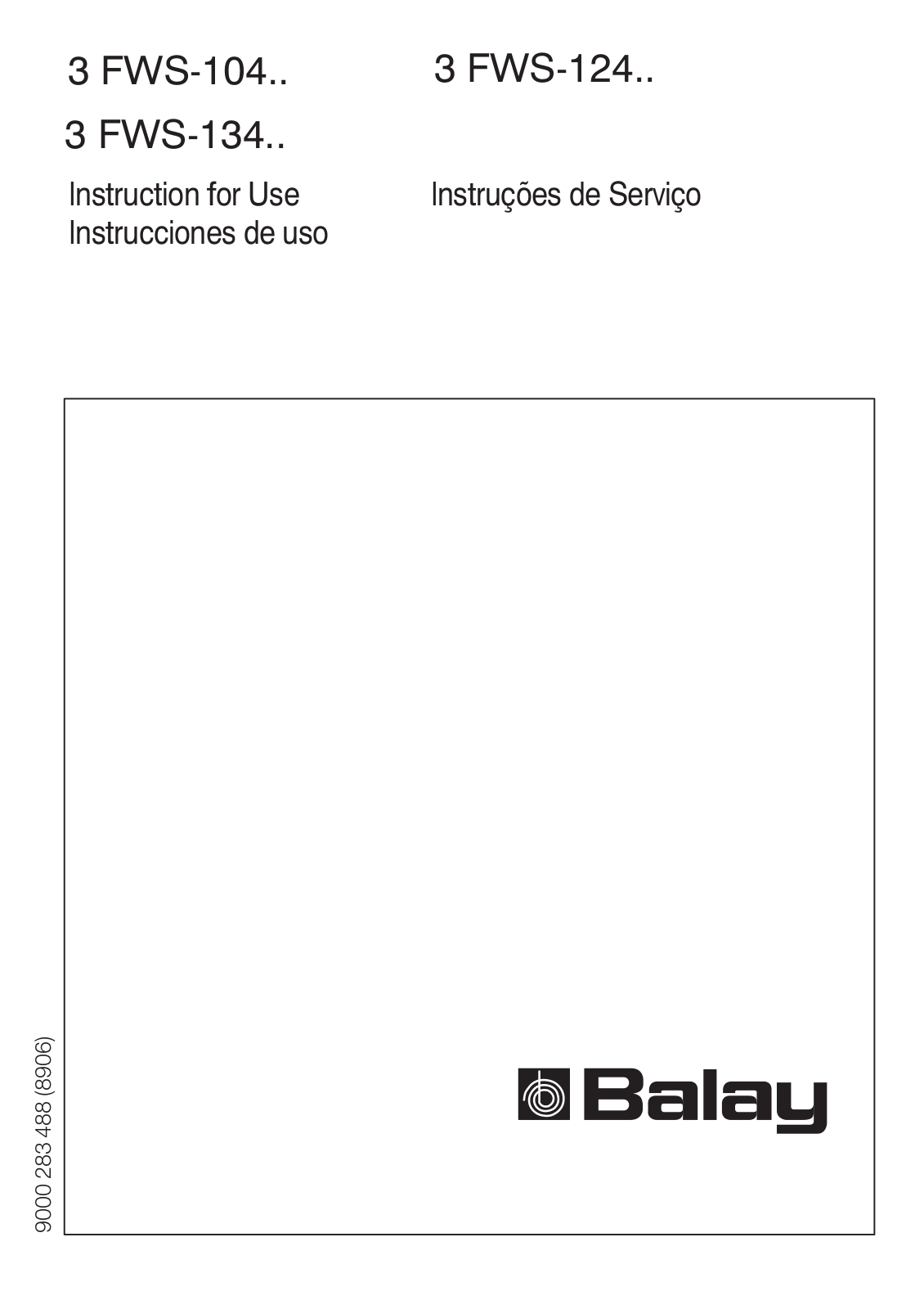 Balay 3FWS1040, 3FWS1340, 3FWS1240 User Manual