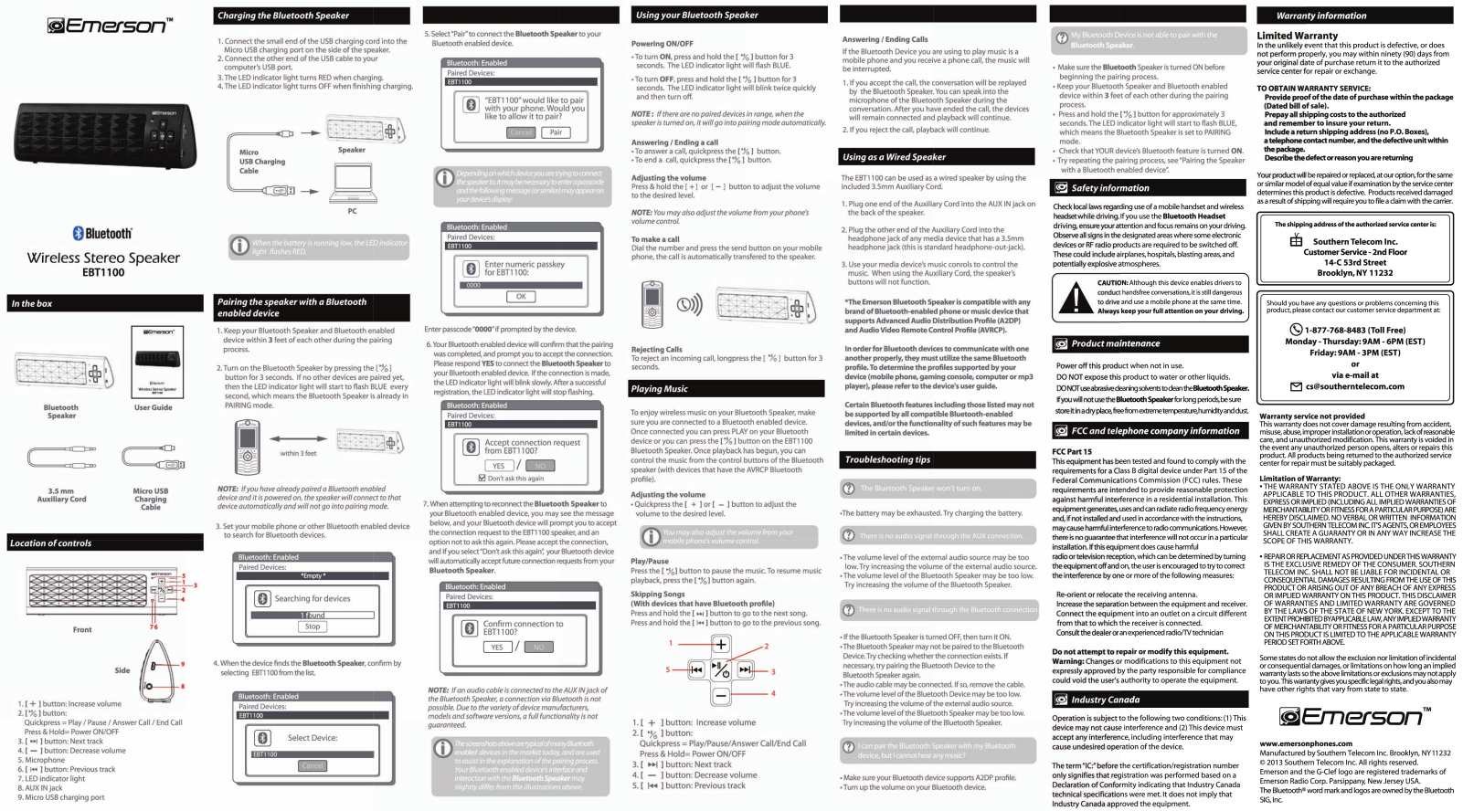 Emerson EBT1100 User Manual