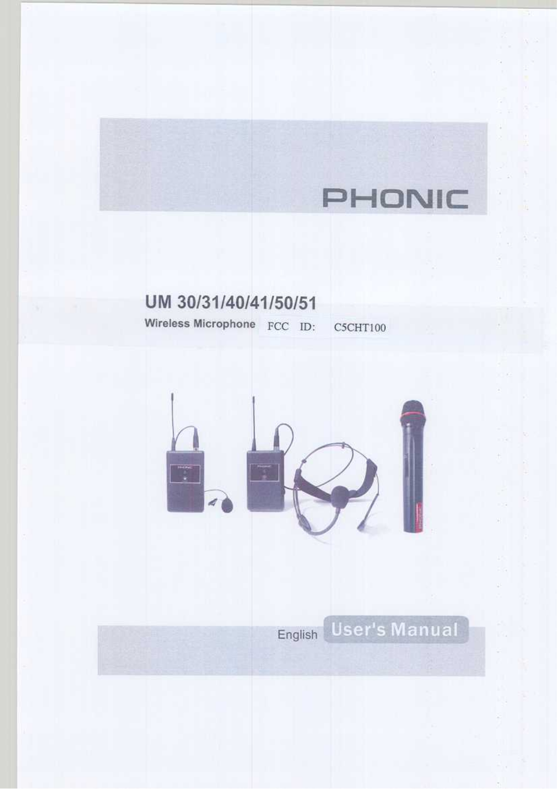 Phonic HT100 Users Manual