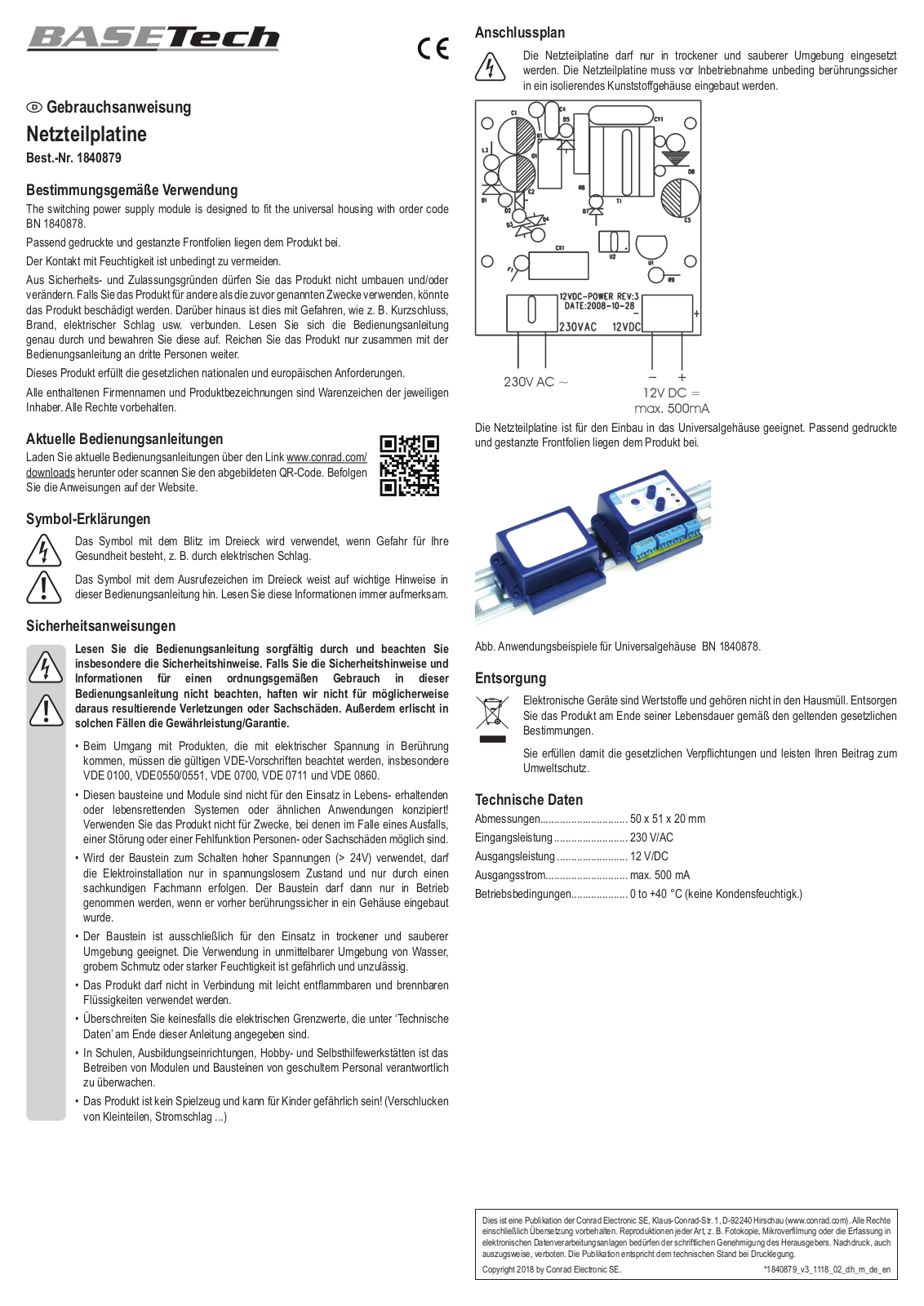 Basetech 1840879 User guide