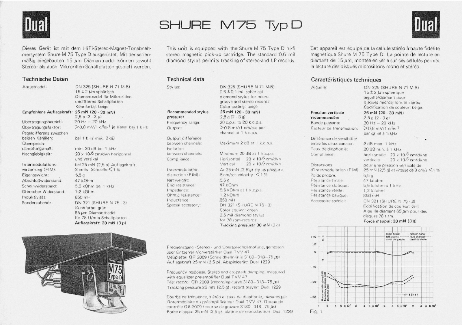 Dual M-75-D Owners Manual