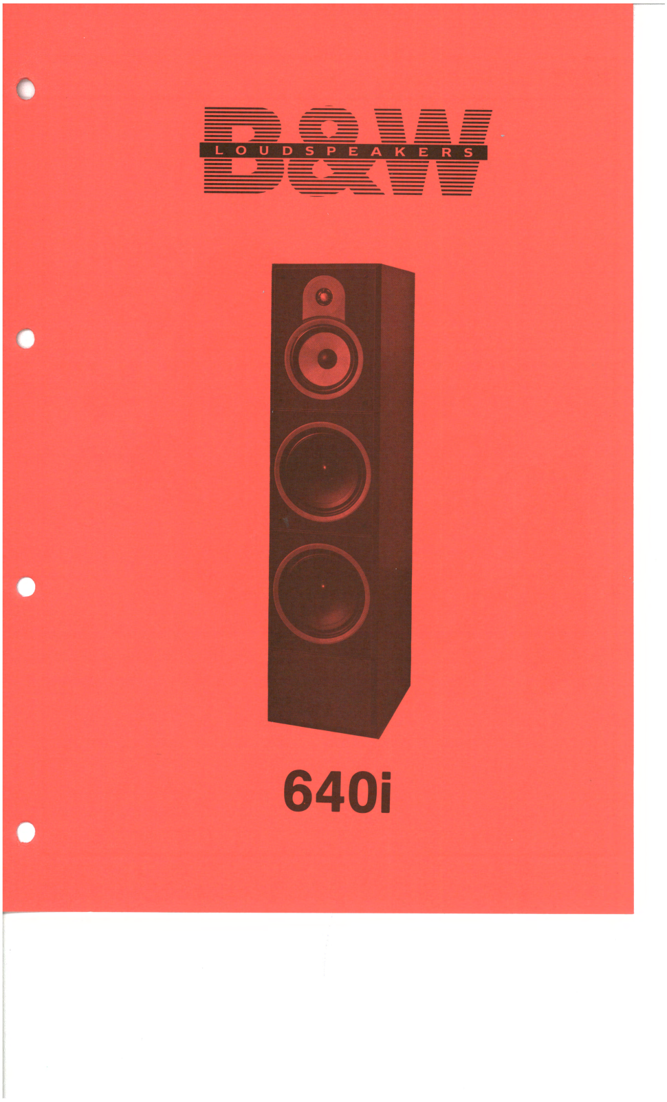 Bowers and Wilkins DM-640-I Service manual