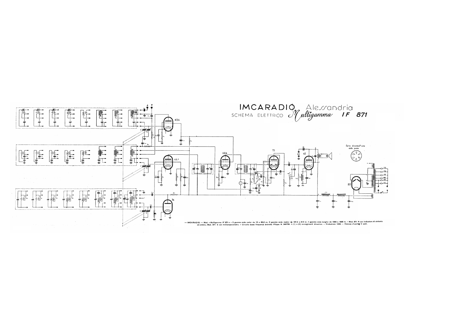 IMCA Radio if871 schematic