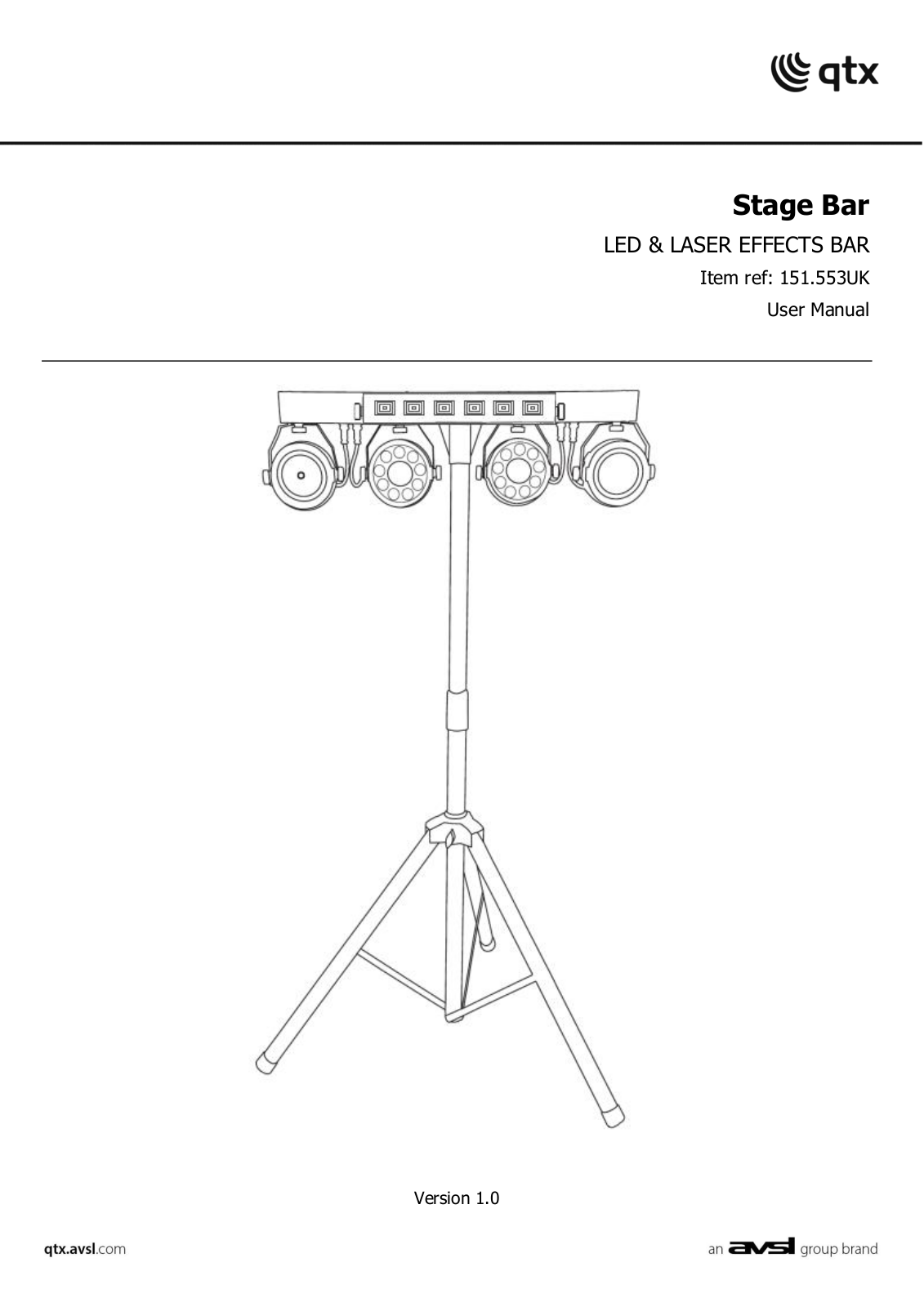 Qtx Stage Bar User Manual