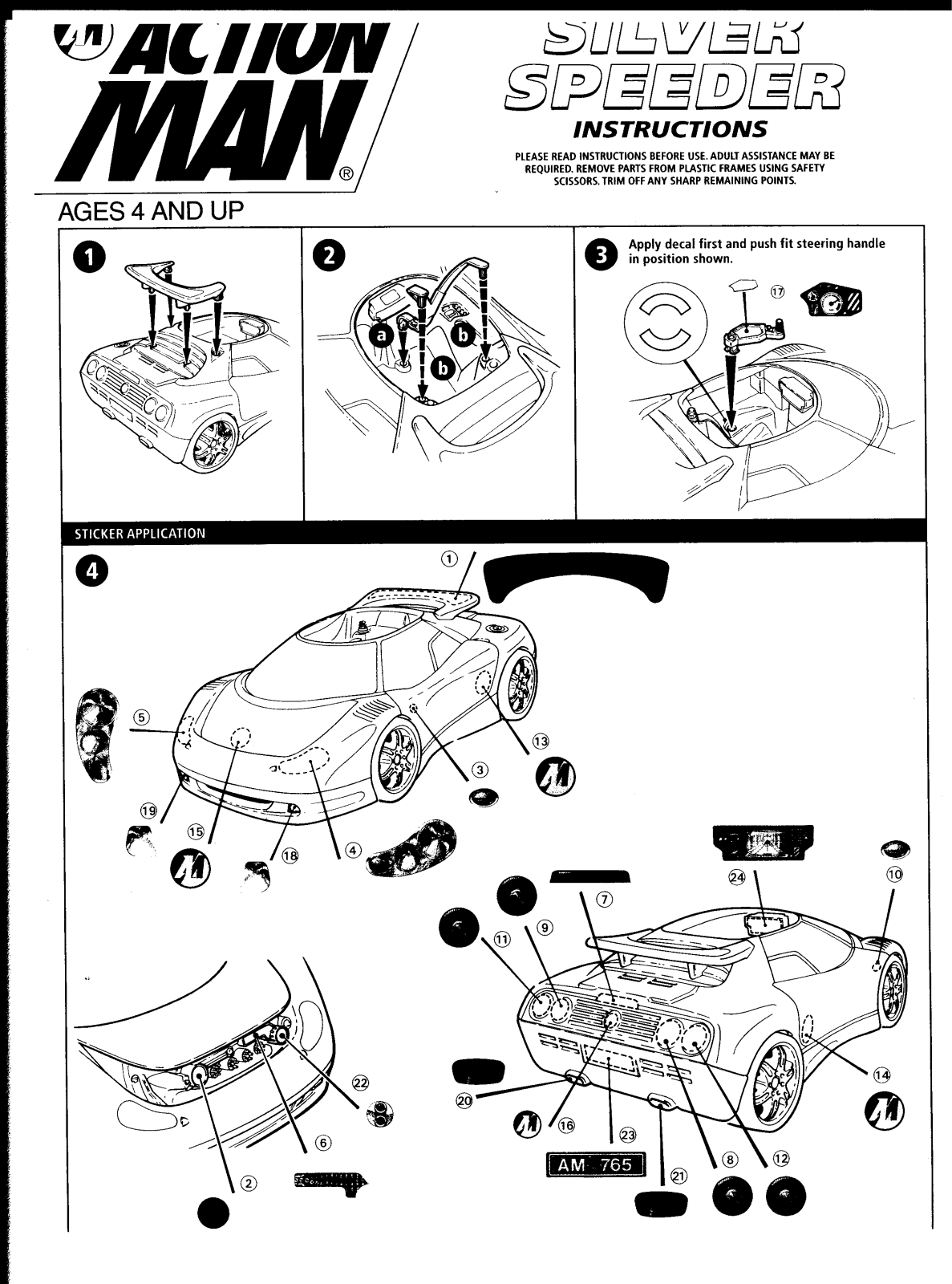 HASBRO ActionMan Silver Speeder User Manual