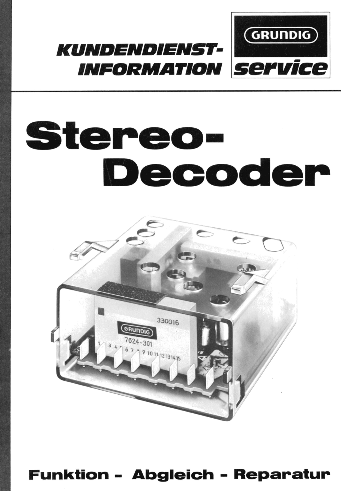 Grundig Stereo-Decoder Service Information