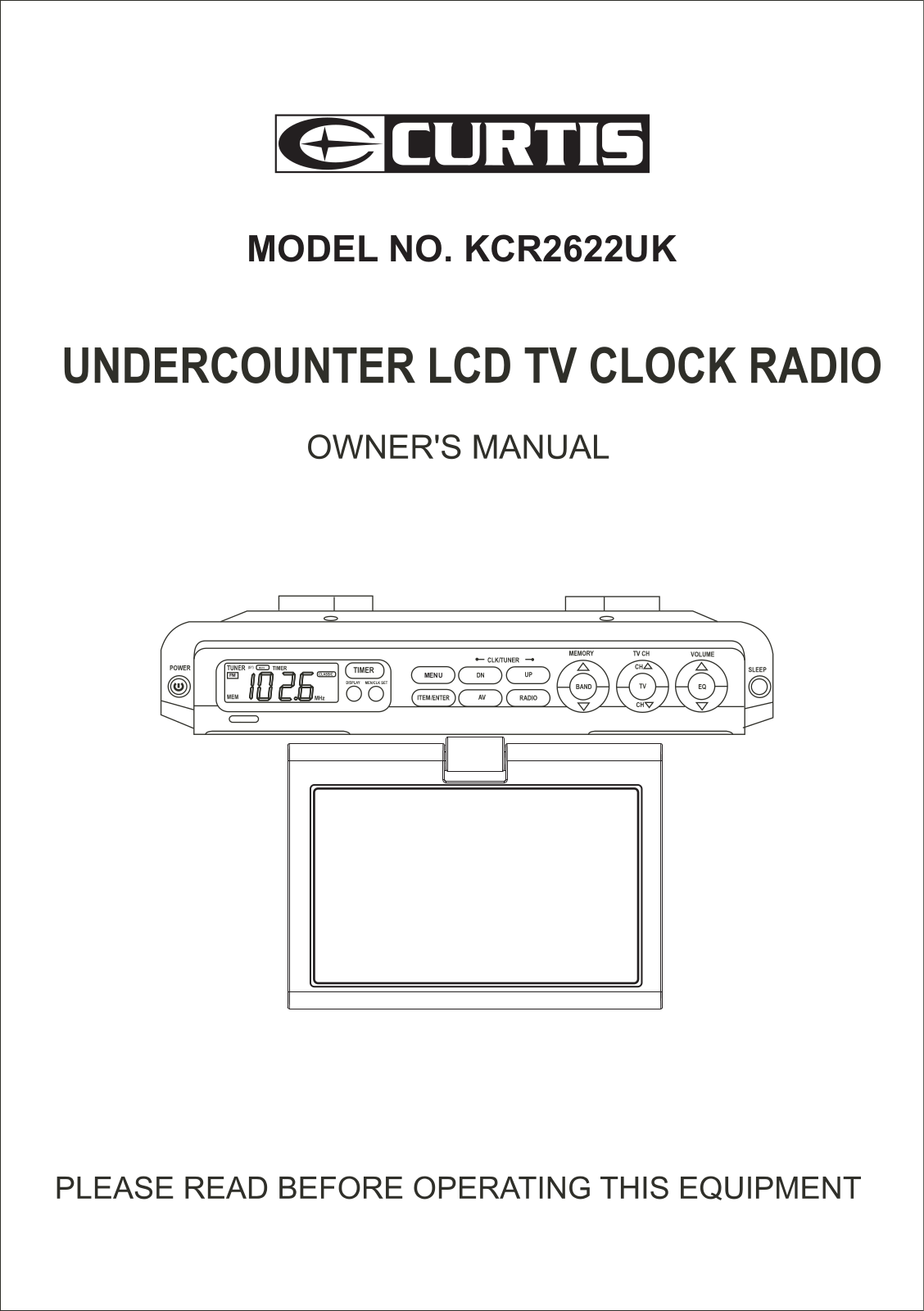 Curtis KCR2622UK User Manual