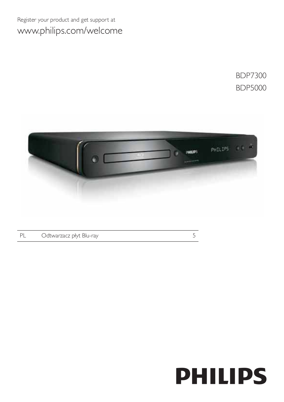 PHILIPS BDP7300, BDP5000 User Manual