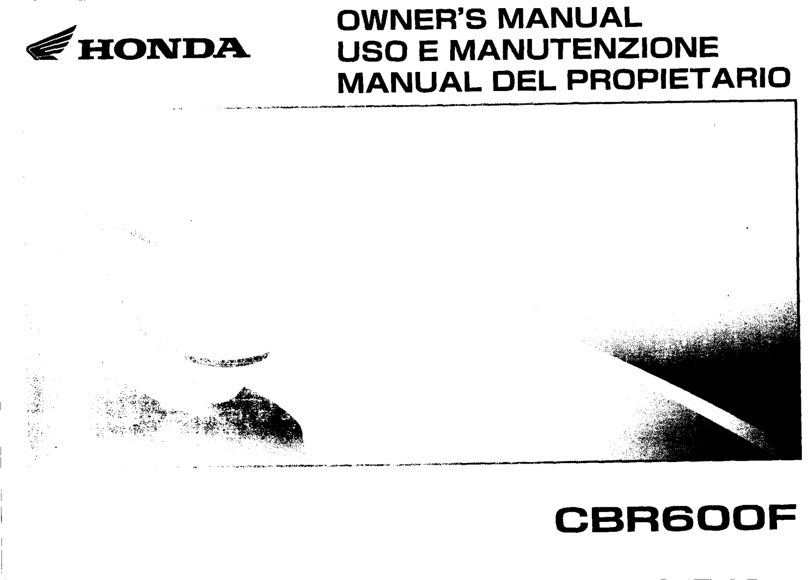 Honda CBR600F6 Owner's Manual