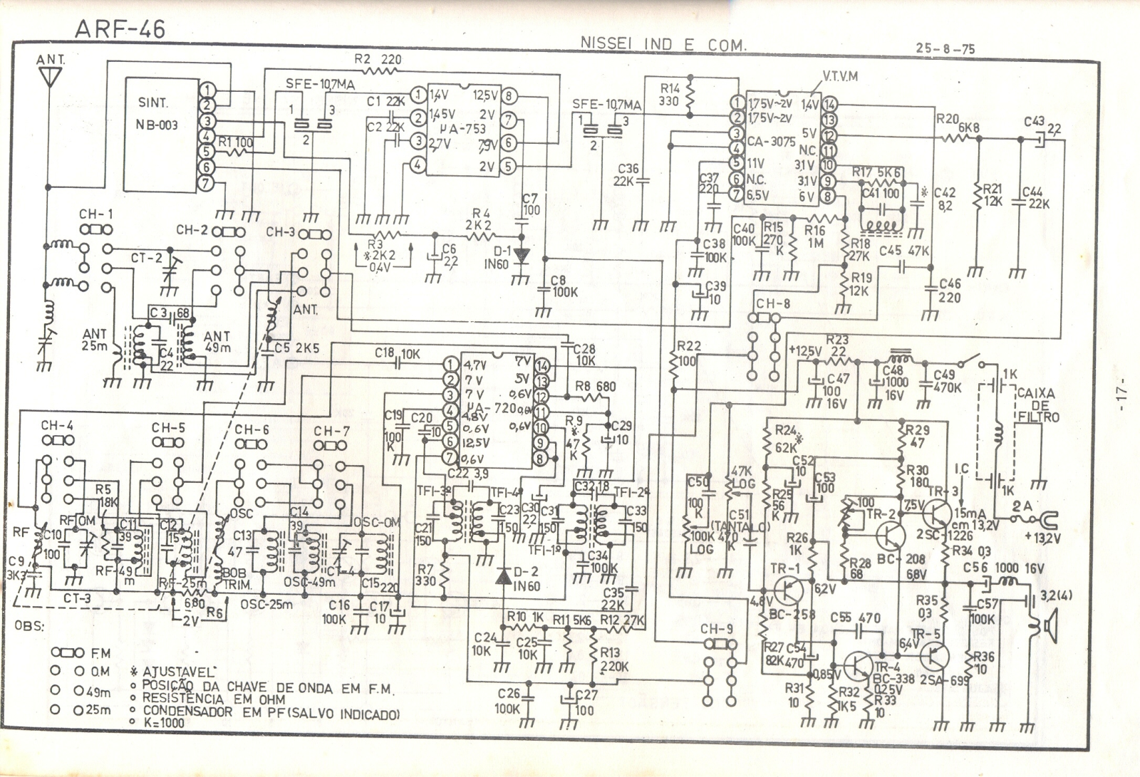 NISSEI ARF-46 Schematic