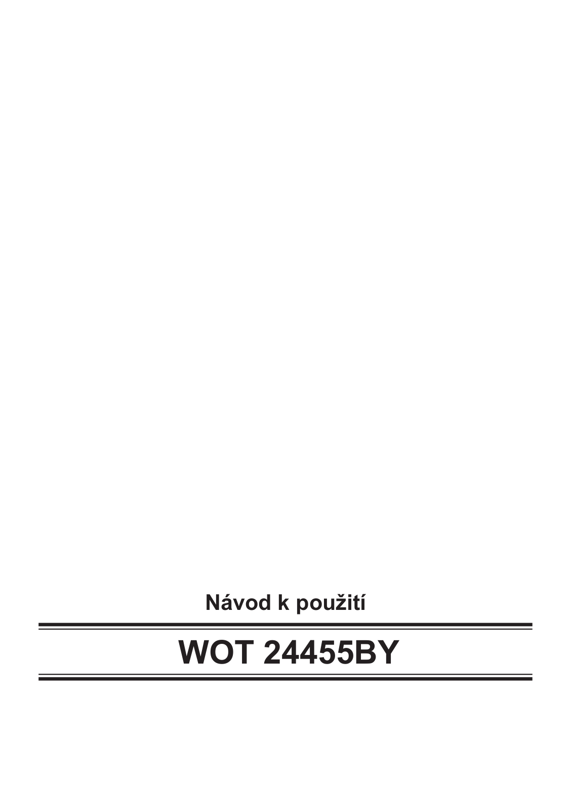 Bosch WOT 24455BY User Manual