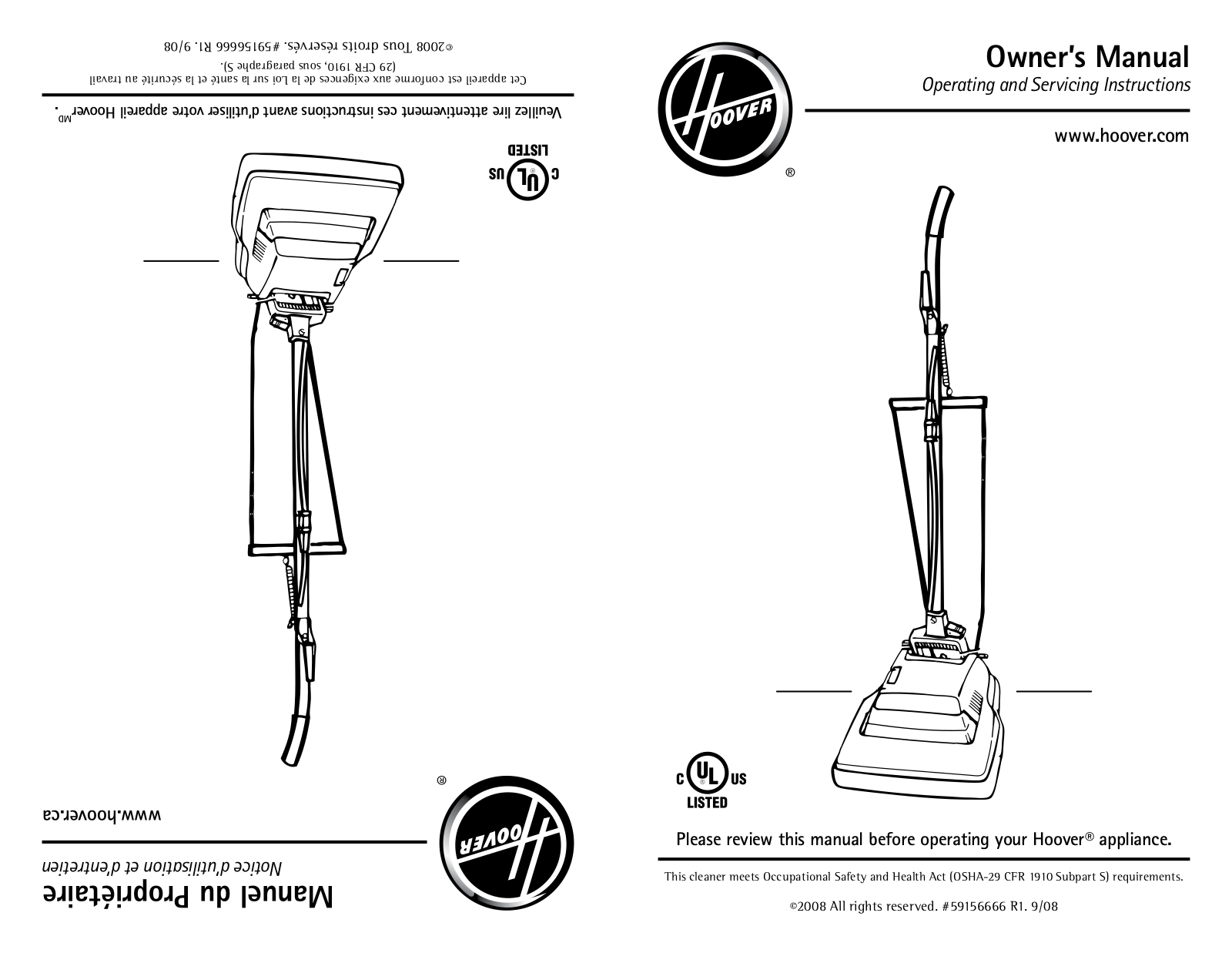 Hoover C1631 User Manual