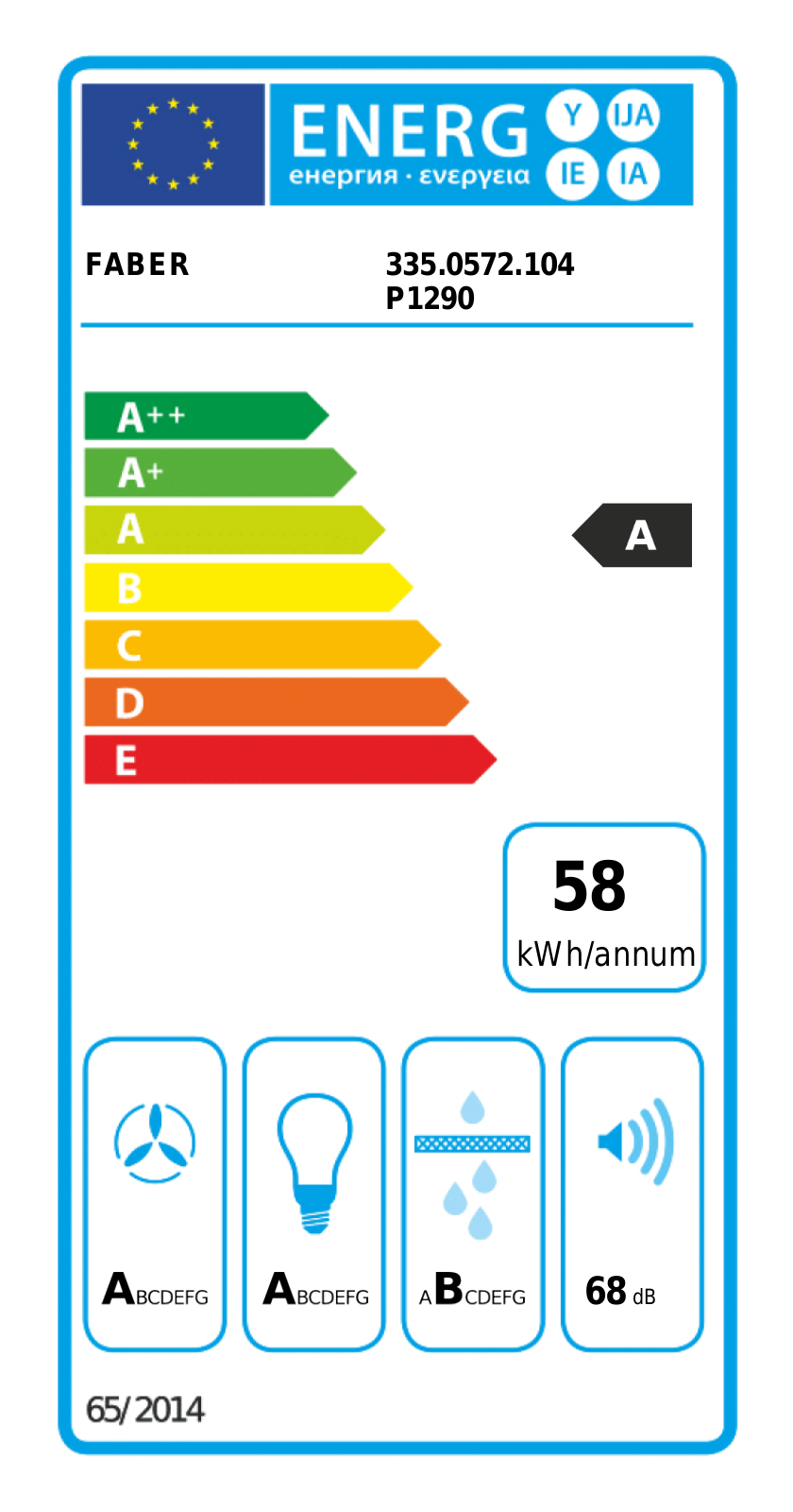 Faber CYLINDRA ISOLA PLUS EV8 BK MATT A37 User Manual