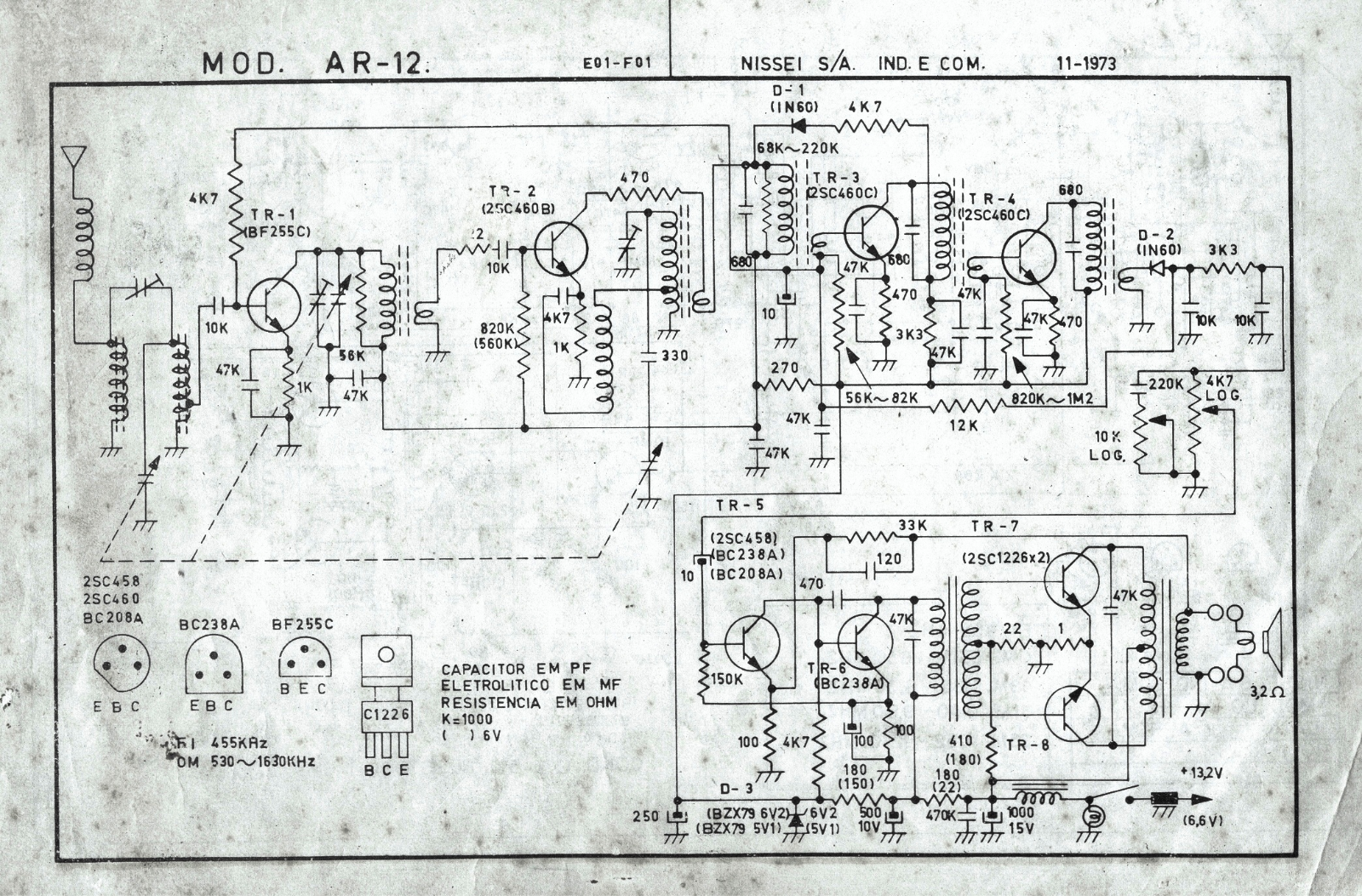 NISSEI AR-12 Schematic