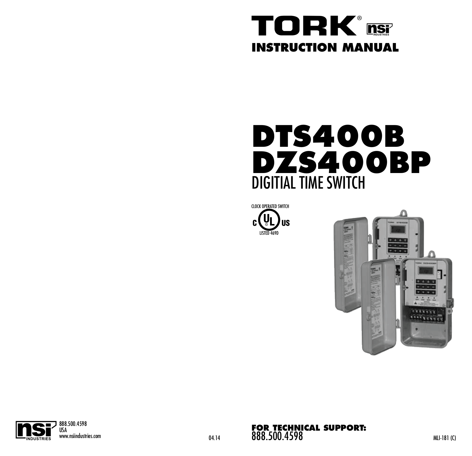 Tork DZS400BP, DTS400B User Manual